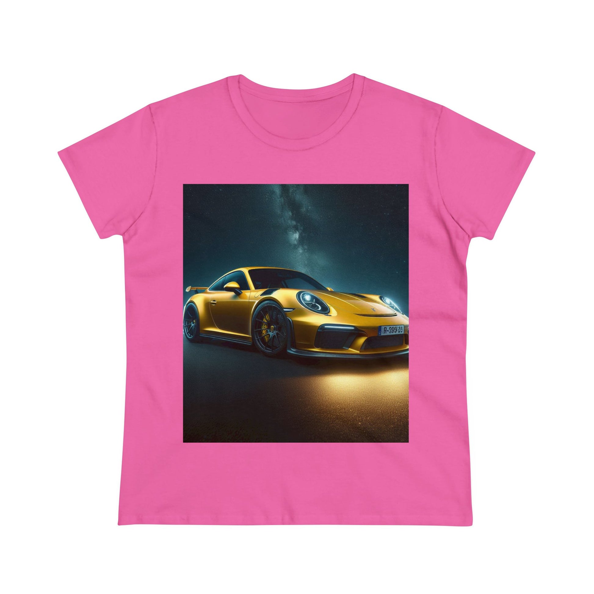 Yellow Porsche T-Shirt T-Shirt Printify Azalea S