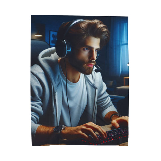 Game Time Plush Blanket All Over Prints Printify 60" × 80"