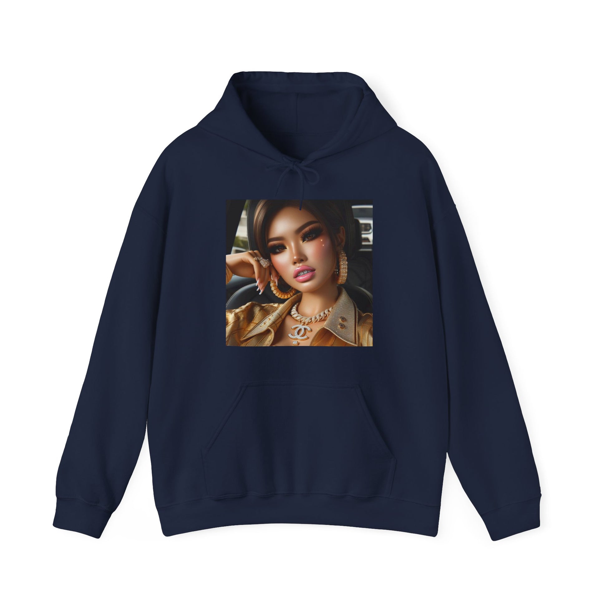Car Beauty Hoodie Hoodie Printify Navy S