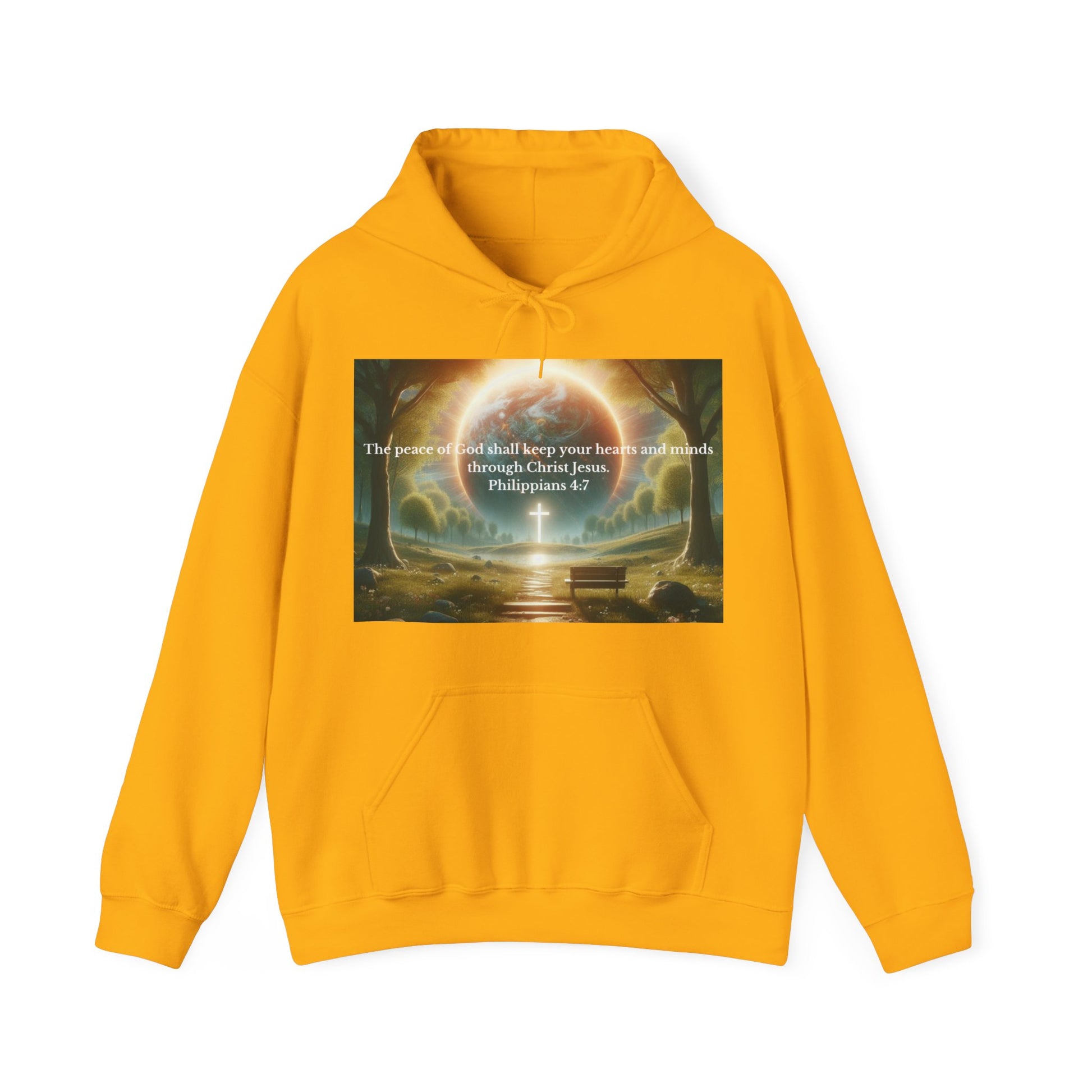 Philippians 4:7 Hoodie Hoodie Printify Gold S