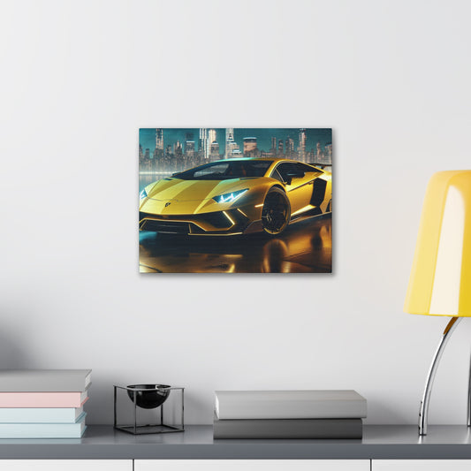 Yellow Lamborghini Canvas Canvas Printify 16″ x 12″ (Horizontal) 0.75''