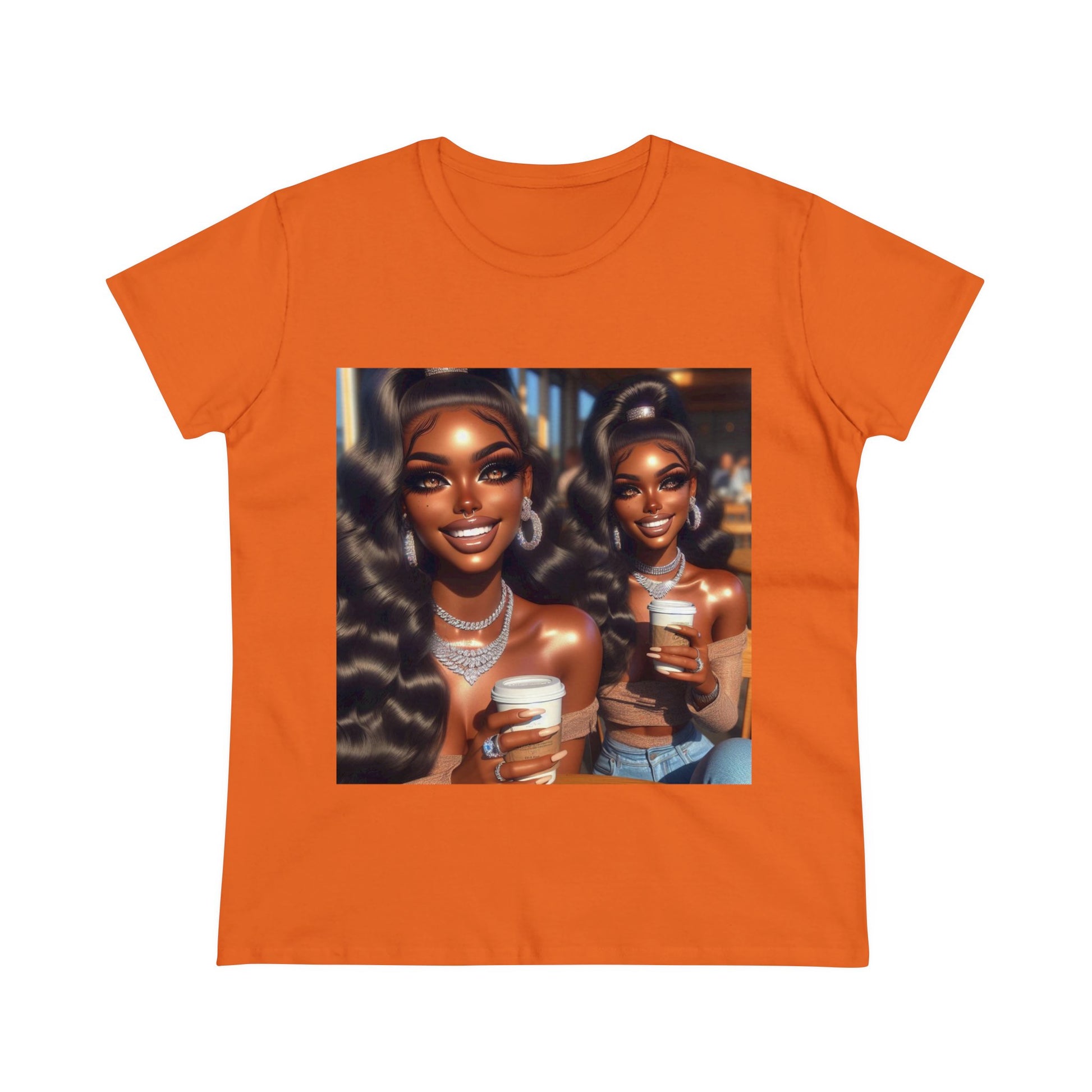 Coffee Baddies T-Shirt T-Shirt Printify Orange S