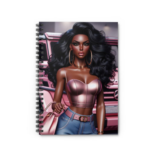 Pink Luxury Spiral Notebook Paper products Printify One Size