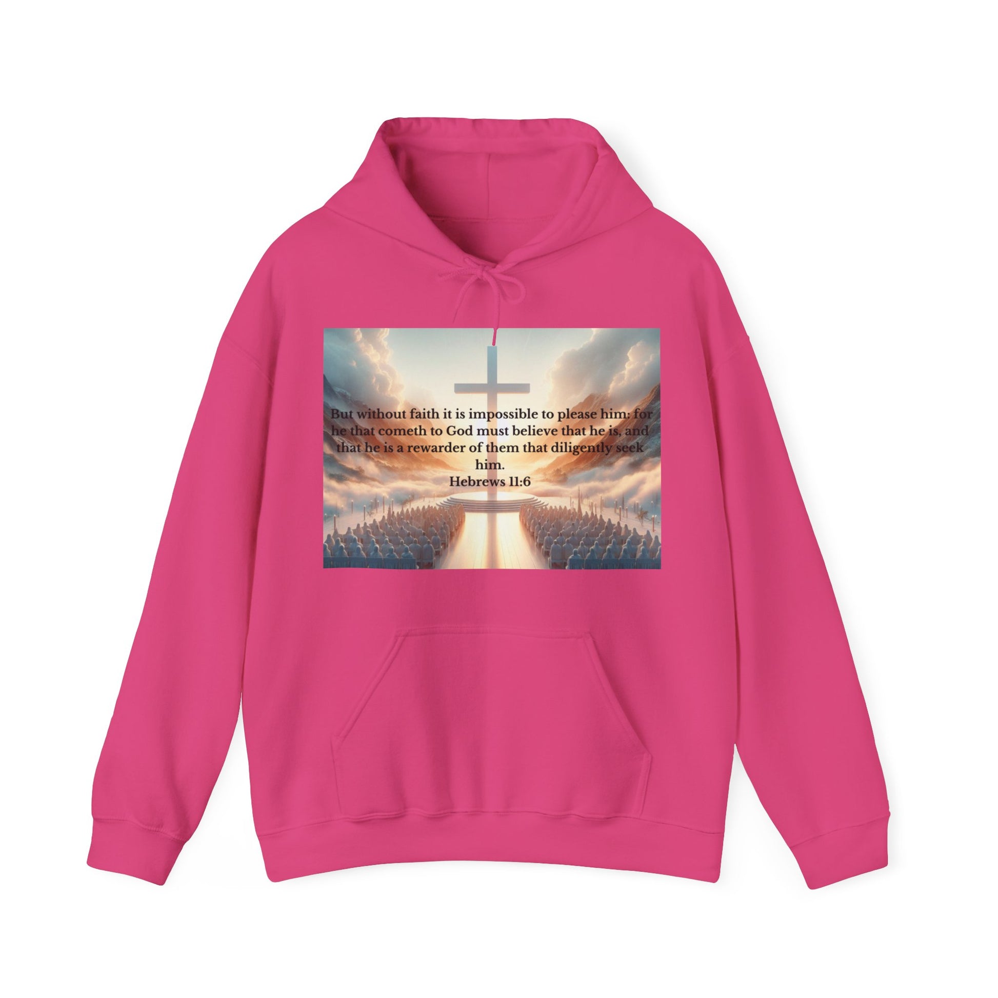 Hebrews 11:6 Hoodie Hoodie Printify Heliconia S