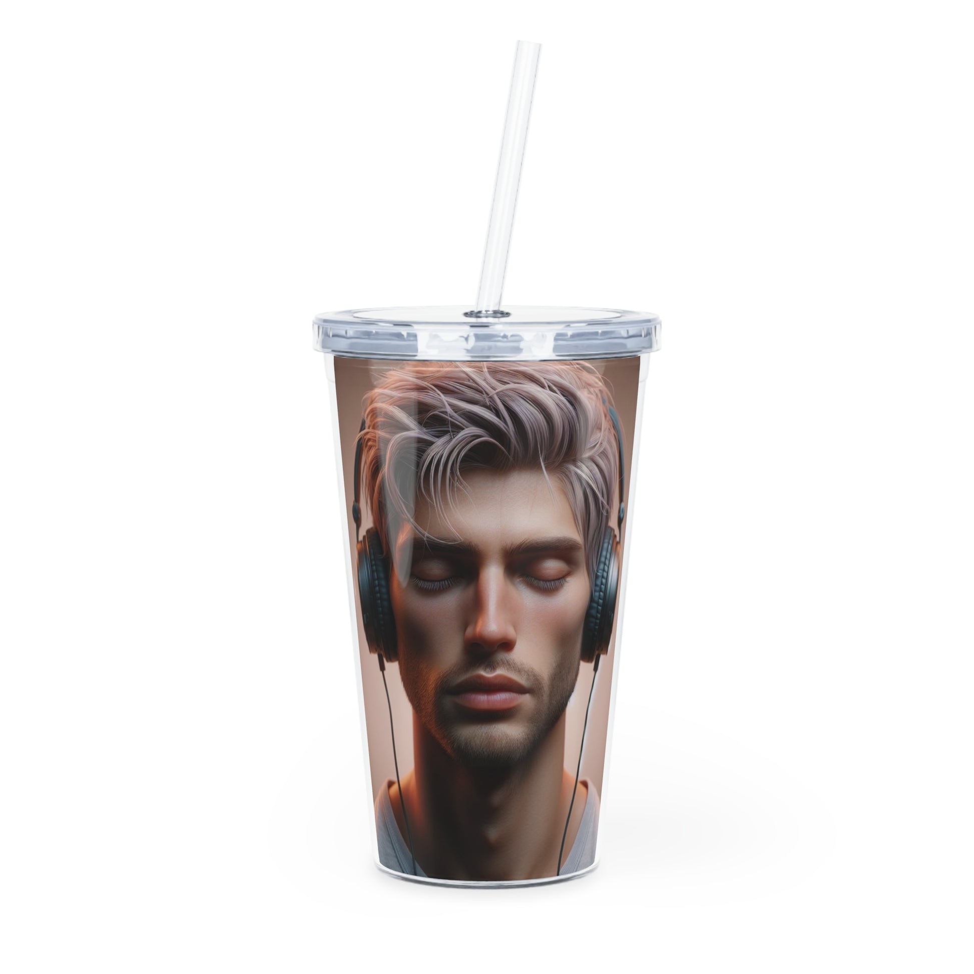 Music Vibes Tumbler with Straw Mug Printify 20oz Transparent
