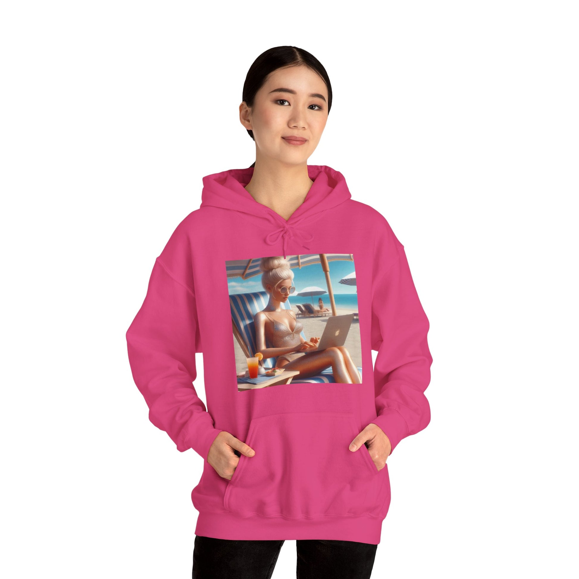 Work Day at the Beach Hoodie Hoodie Printify