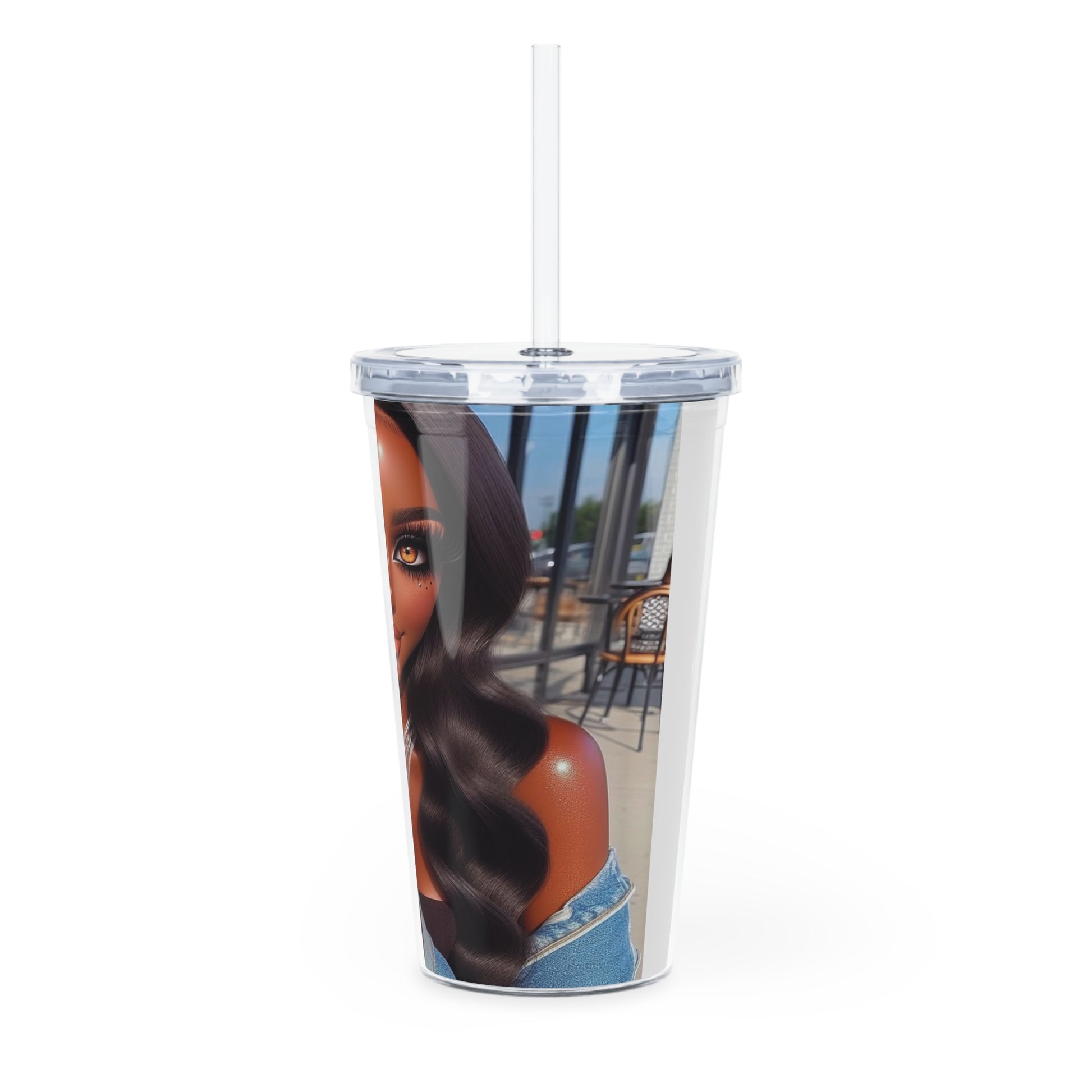Coffee Beauty Tumbler with Straw Mug Printify