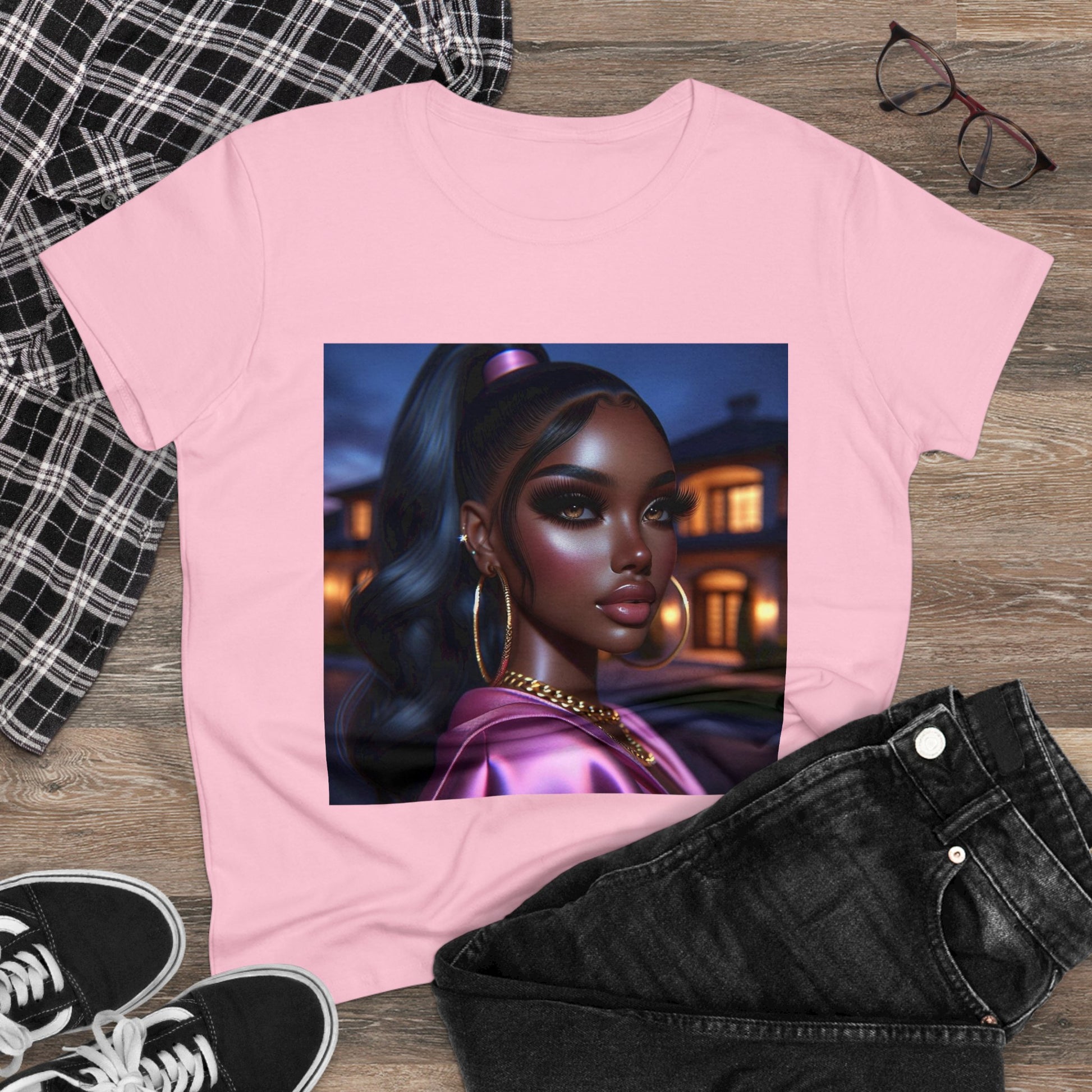 Pink at Night T-Shirt T-Shirt Printify