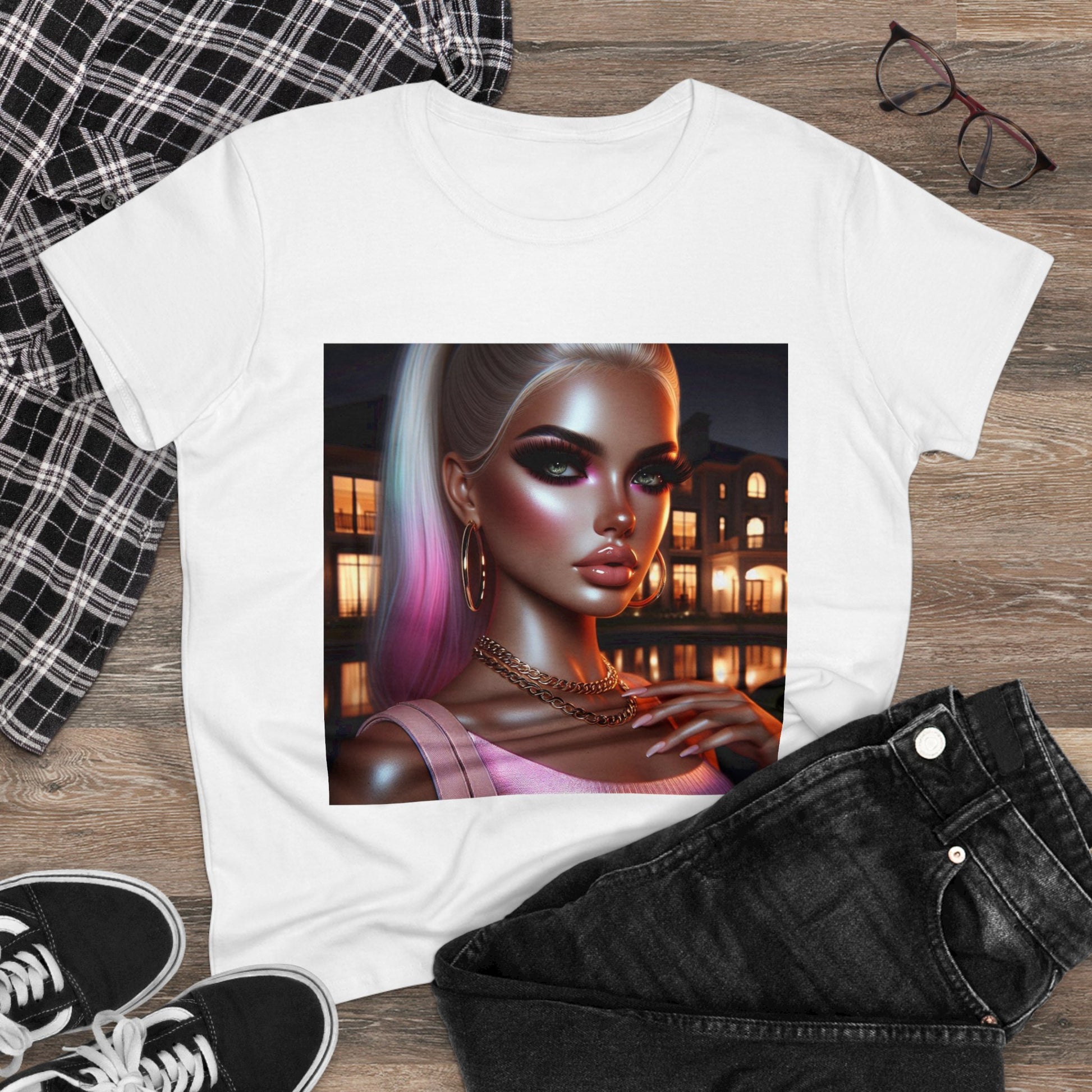 Pink at Night T-Shirt T-Shirt Printify