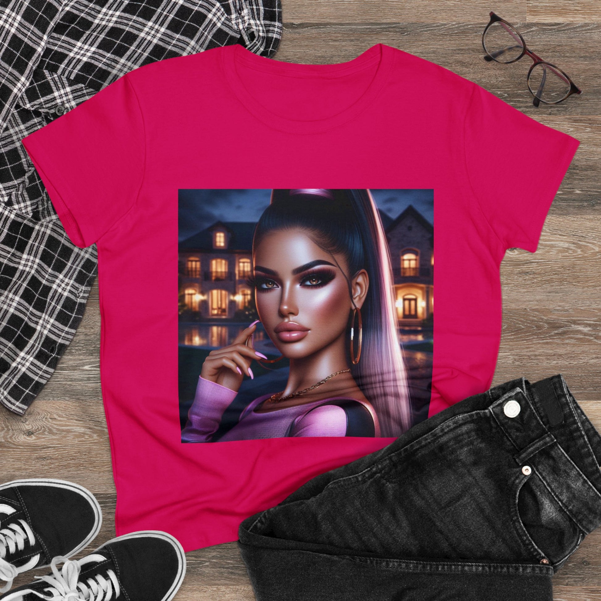 Pink at Night T-Shirt T-Shirt Printify
