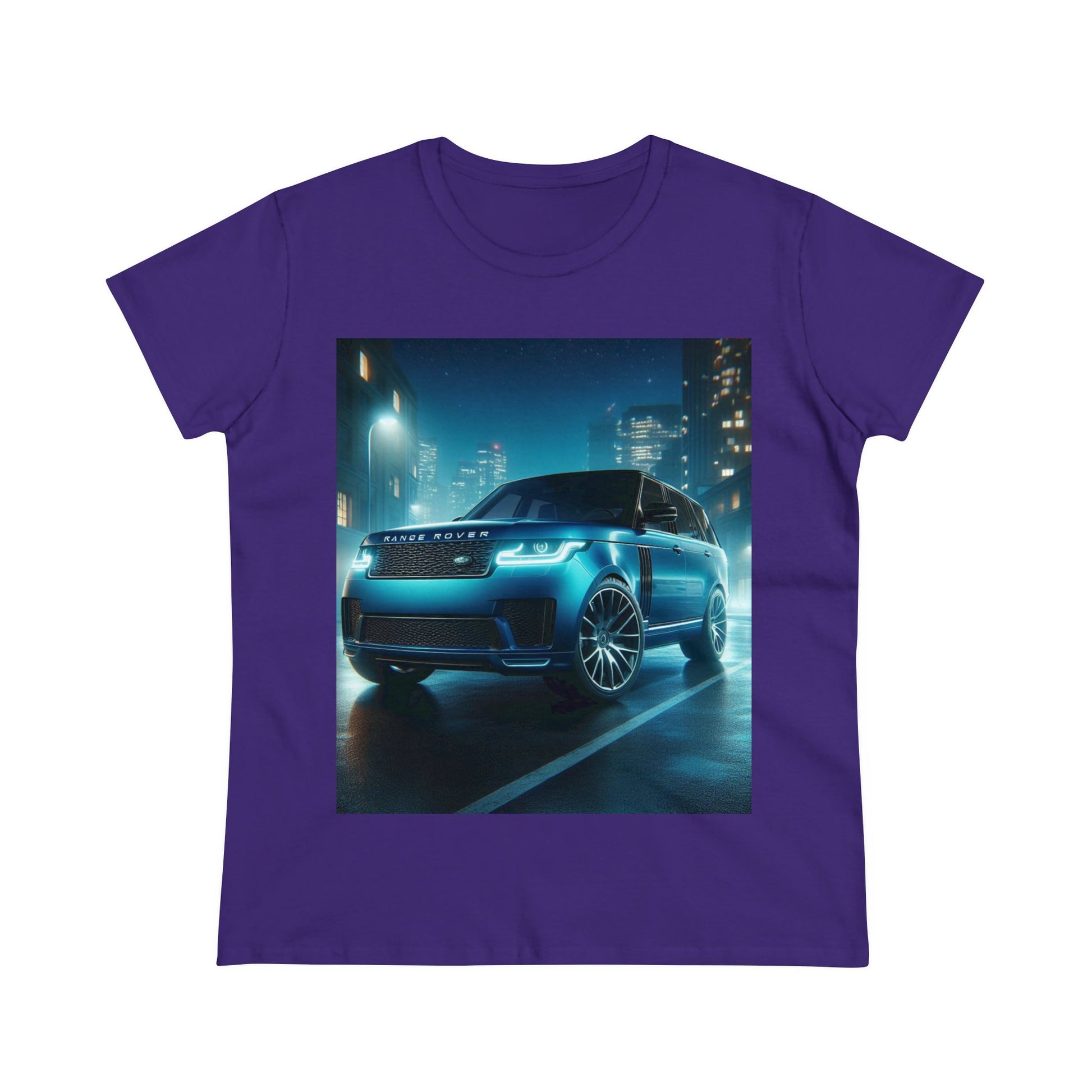 Blue Range Rover T-Shirt T-Shirt Printify Purple S