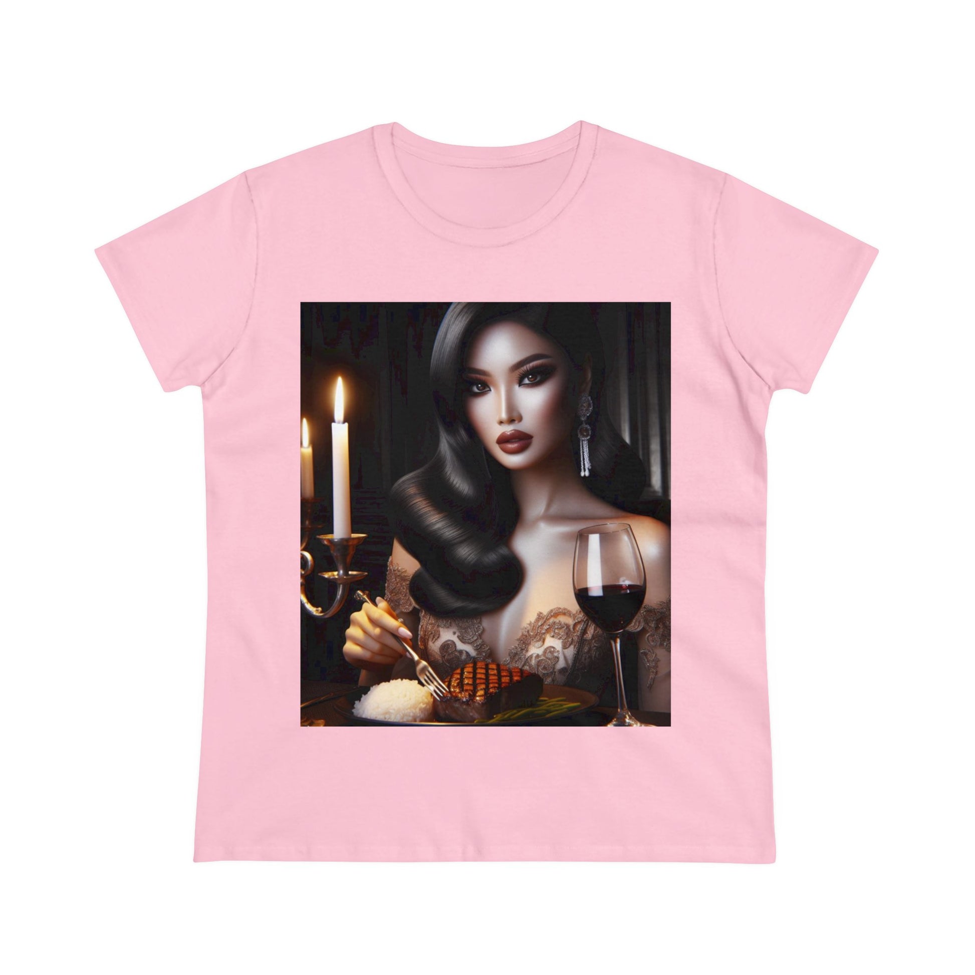 Elegant Meal T-Shirt T-Shirt Printify Light Pink S