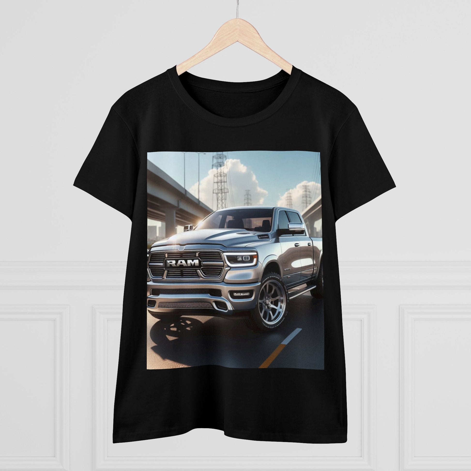 Silver Dodge Ram T-Shirt T-Shirt Printify