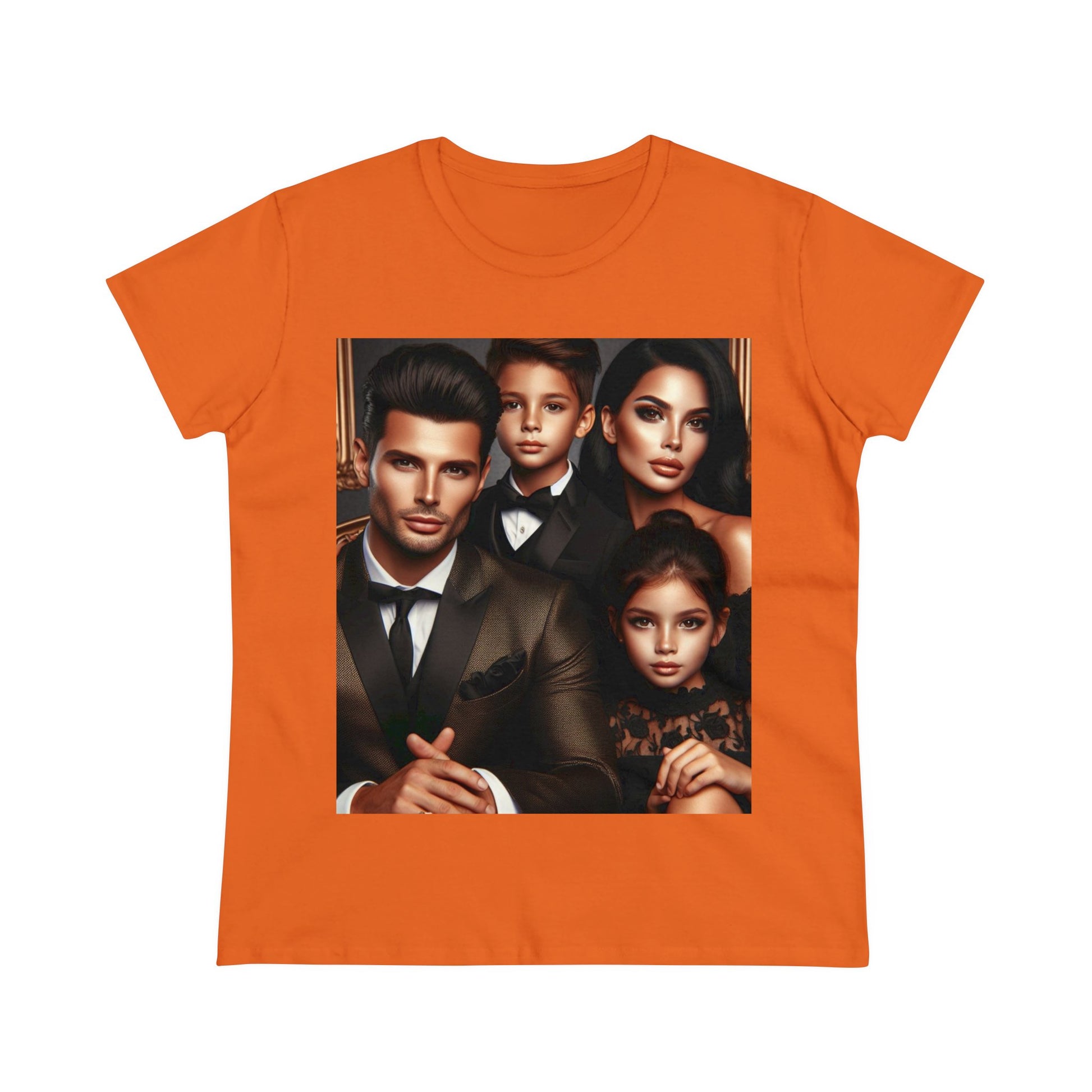 Family Portrait T-Shirt T-Shirt Printify Orange S