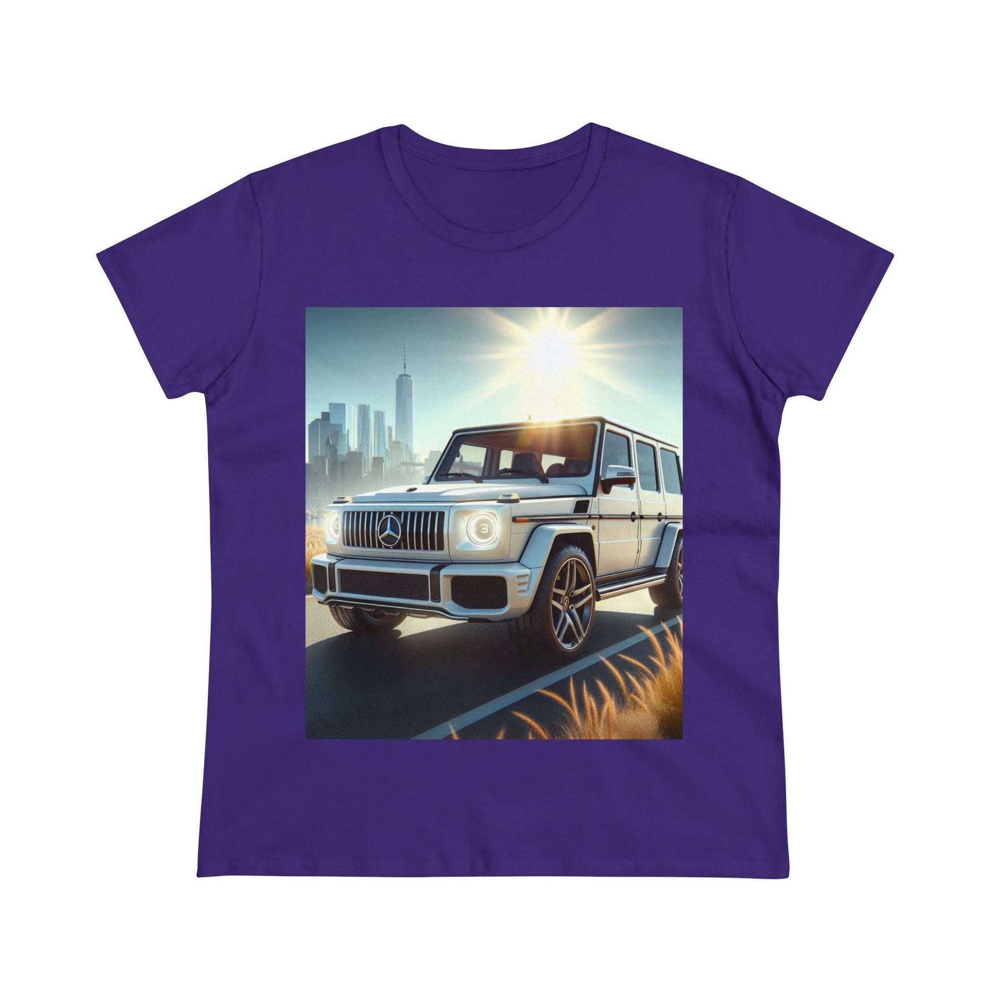 White G-Wagon T-Shirt T-Shirt Printify Purple S