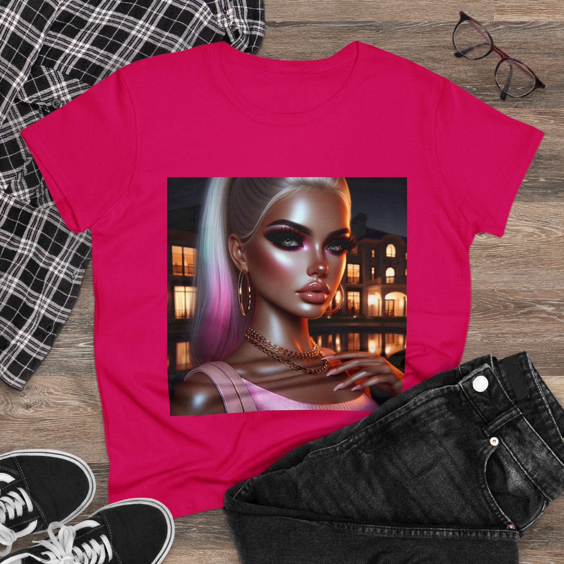 Pink at Night T-Shirt T-Shirt Printify