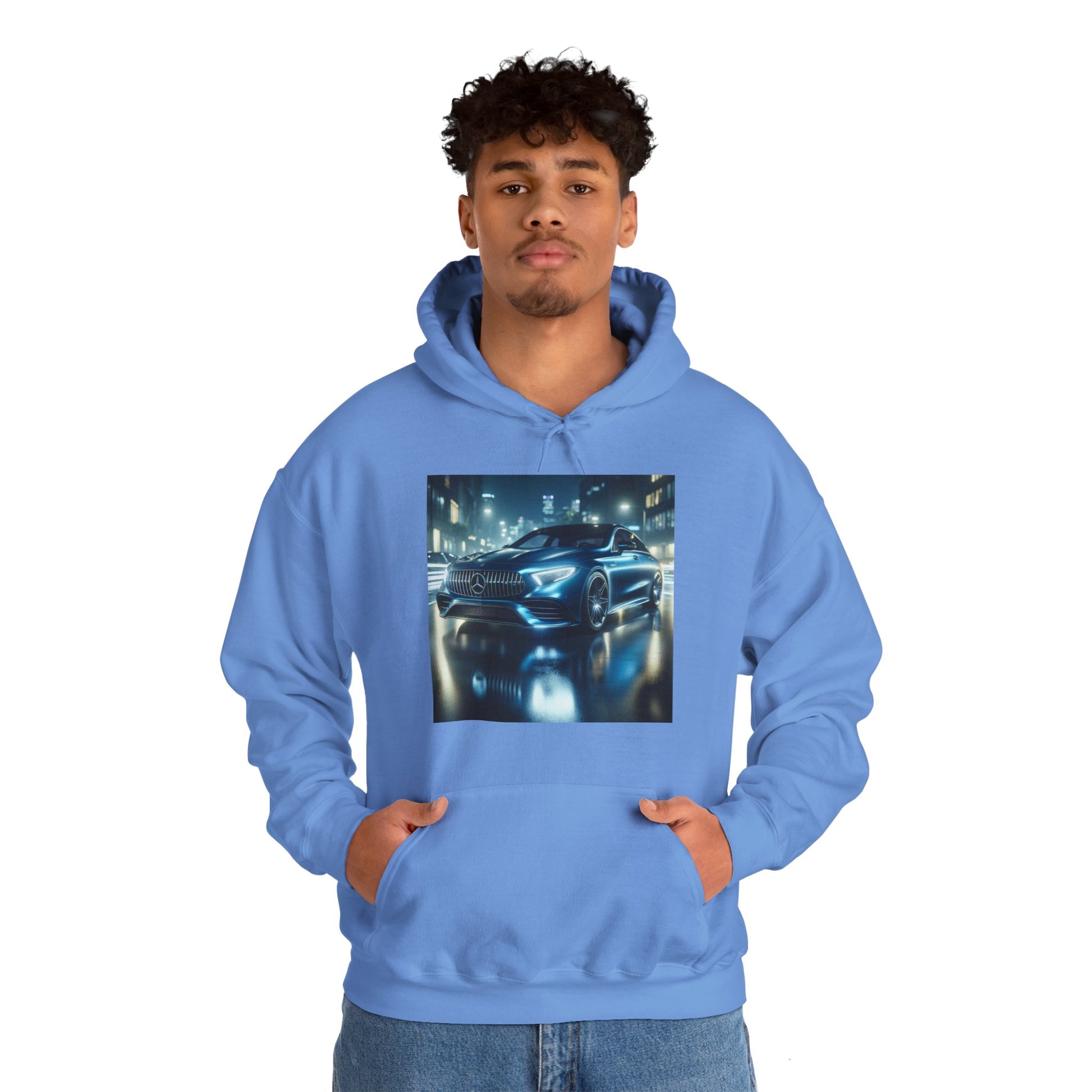 Blue Mercedes Hoodie Hoodie Printify