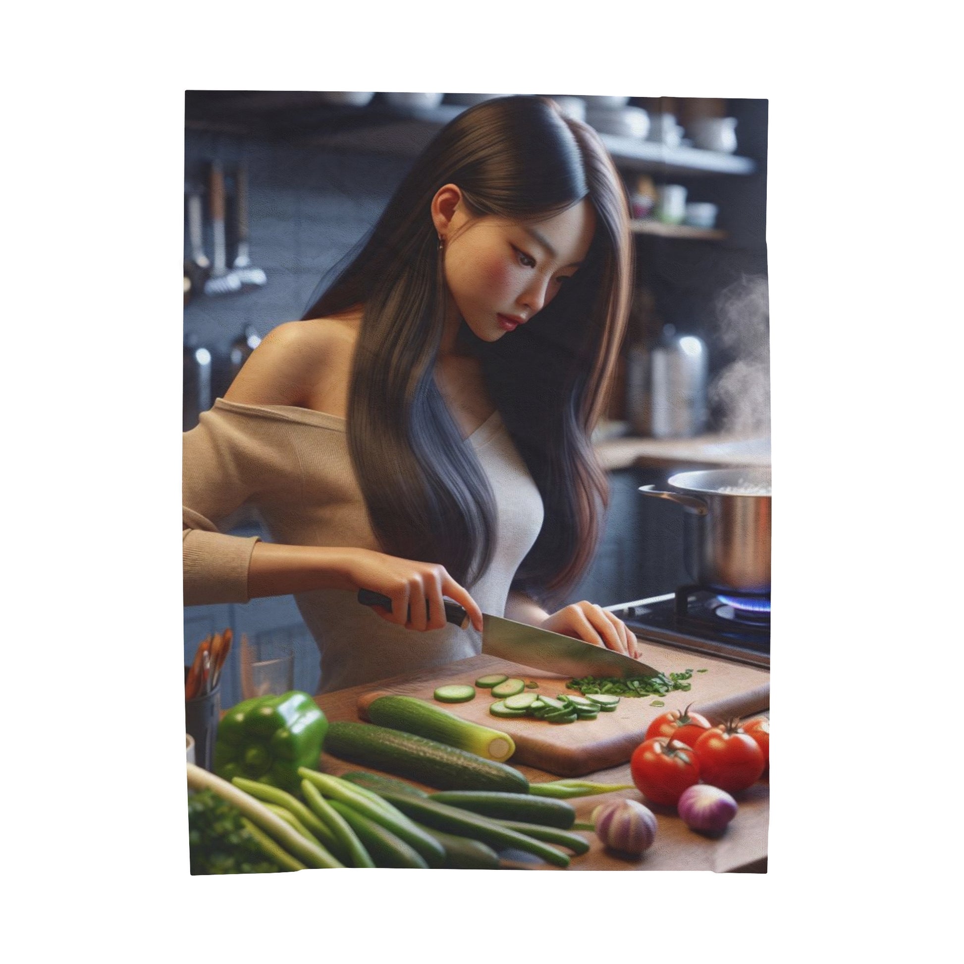 Dinner Time Plush Blanket All Over Prints Printify 60" × 80"