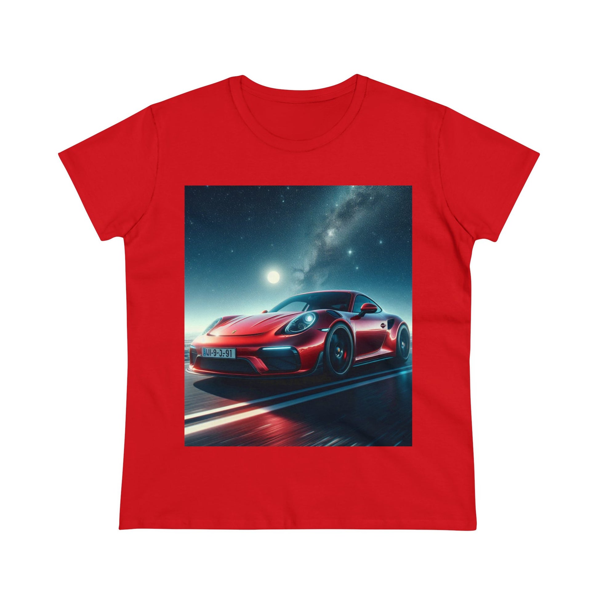 Red Porsche T-Shirt T-Shirt Printify Red S