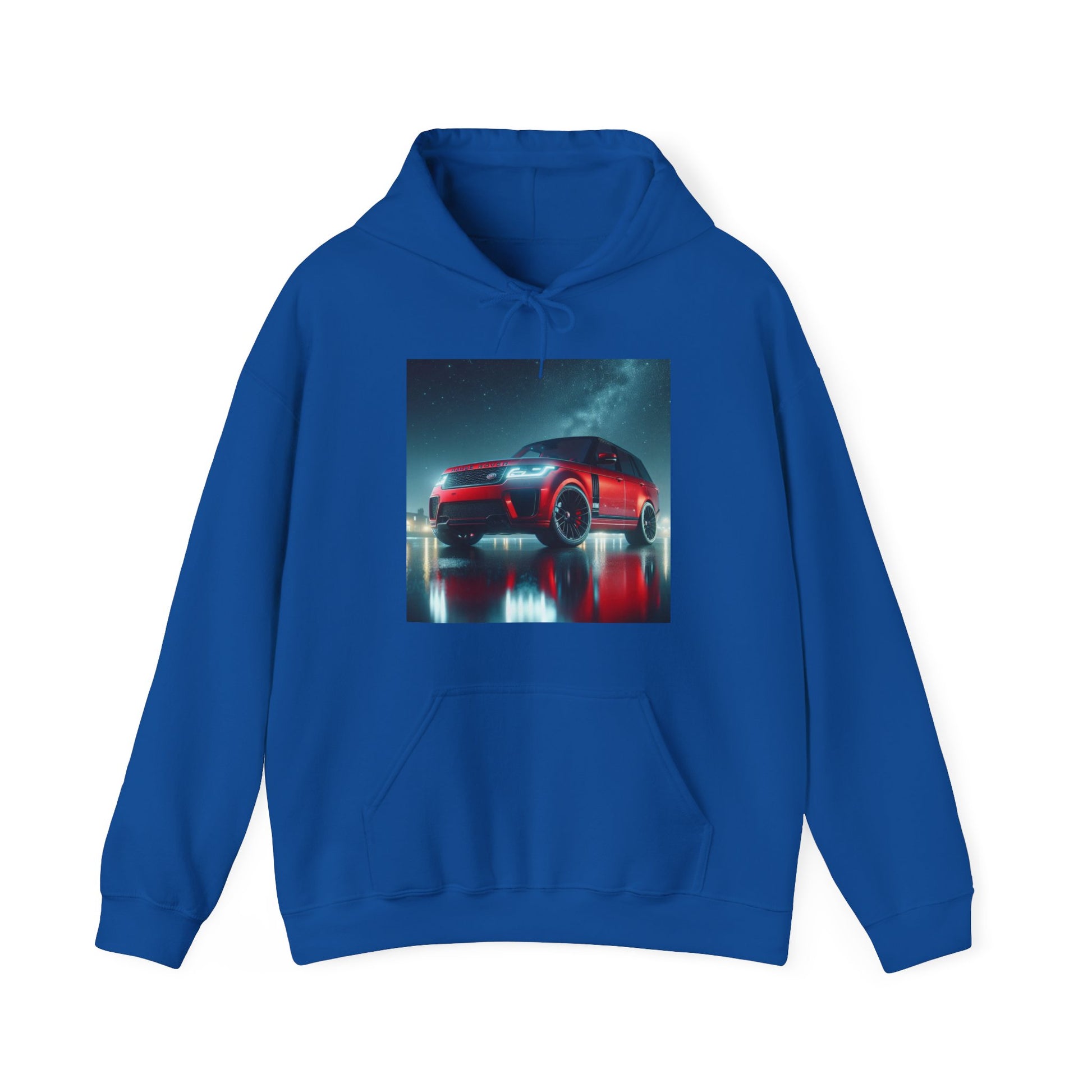 Red Range Rover Hoodie Hoodie Printify Royal S