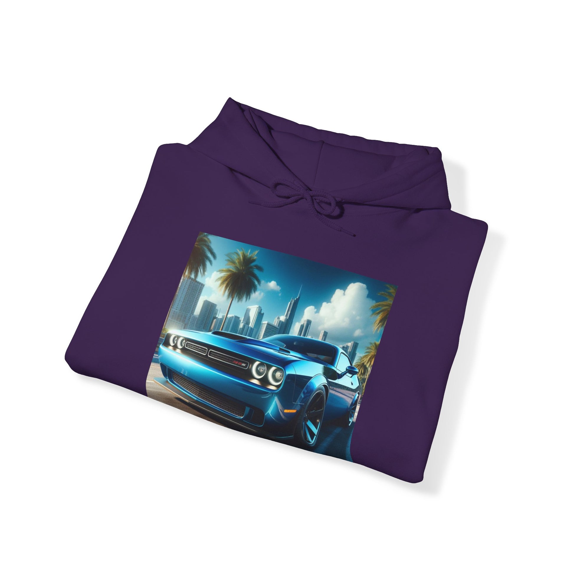 Blue Challenger Hoodie Hoodie Printify