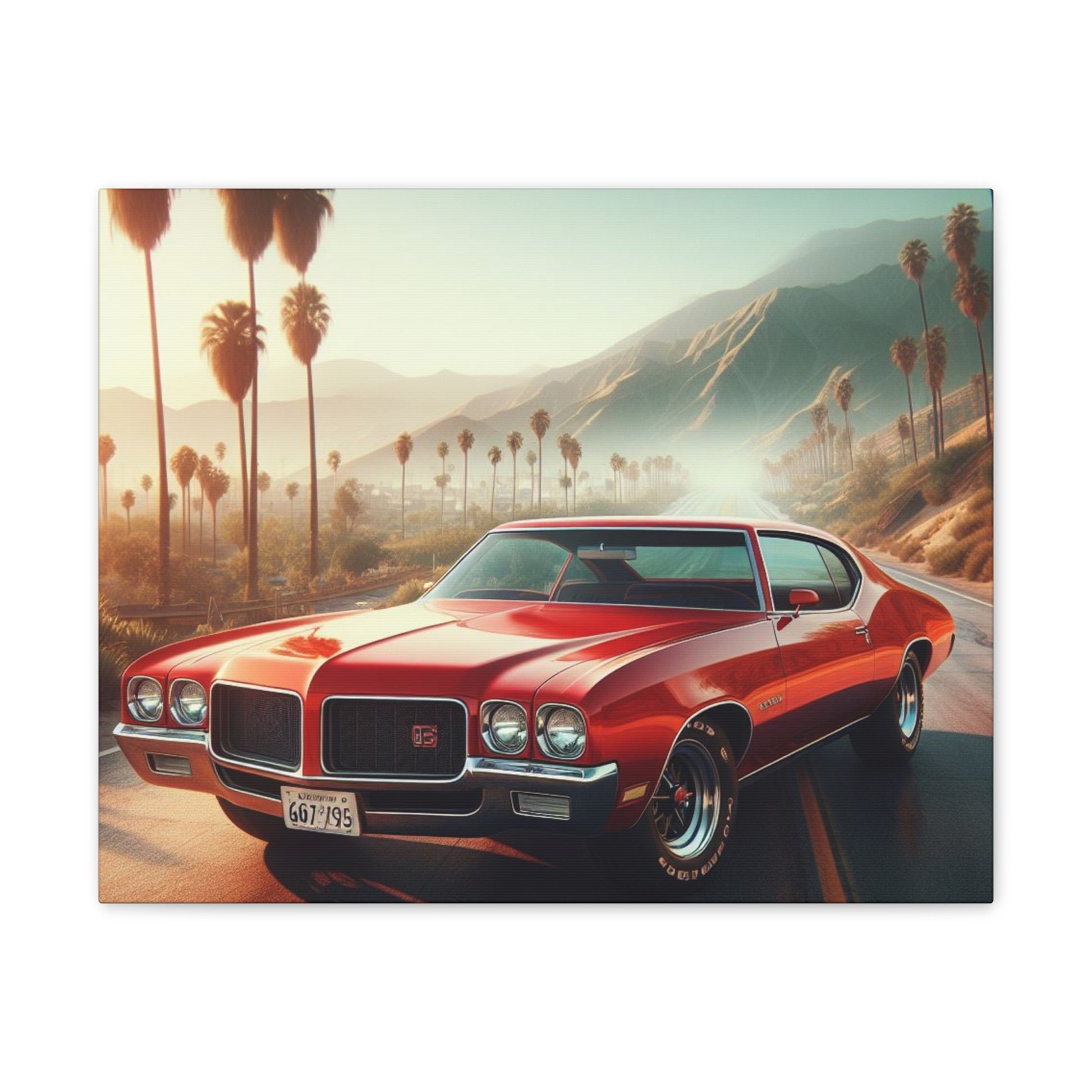 1972 Red Buick Gran Sport Canvas Canvas Printify