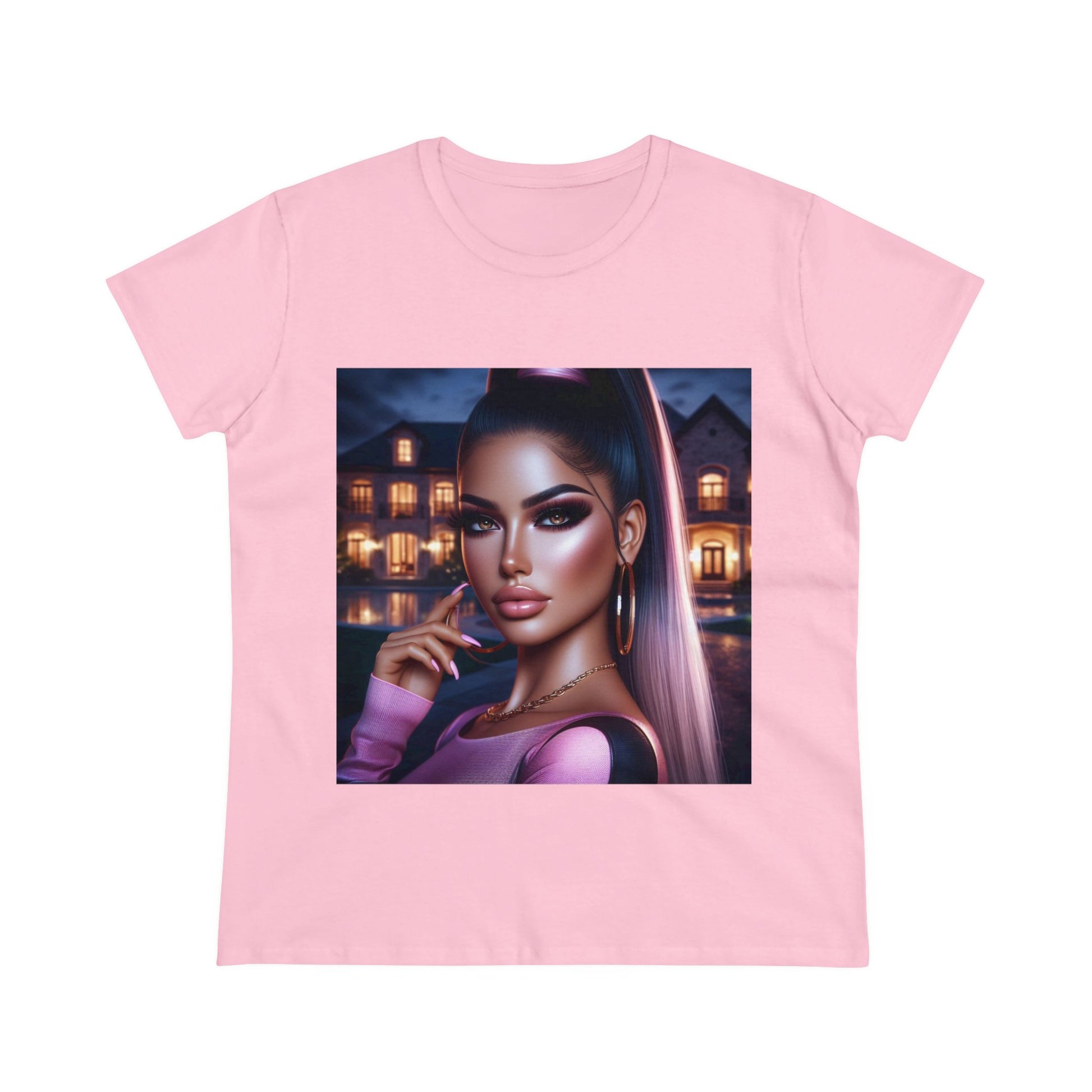 Pink at Night T-Shirt T-Shirt Printify Light Pink S