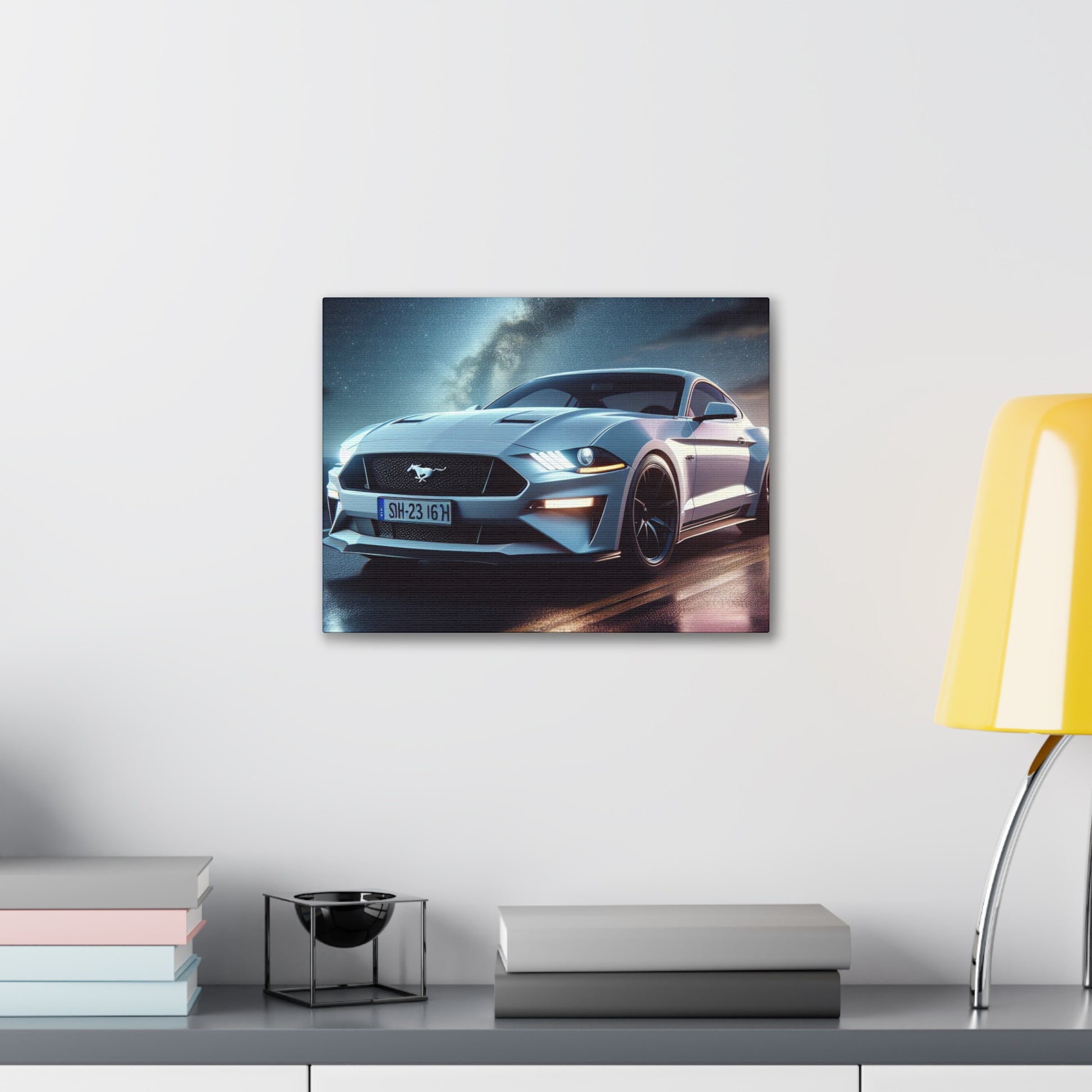 Silver Mustang Canvas Canvas Printify 16″ x 12″ (Horizontal) 0.75''