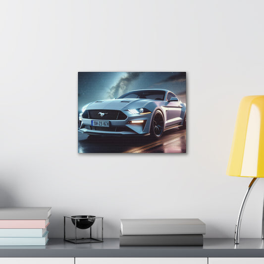 Silver Mustang Canvas Canvas Printify 16″ x 12″ (Horizontal) 0.75''