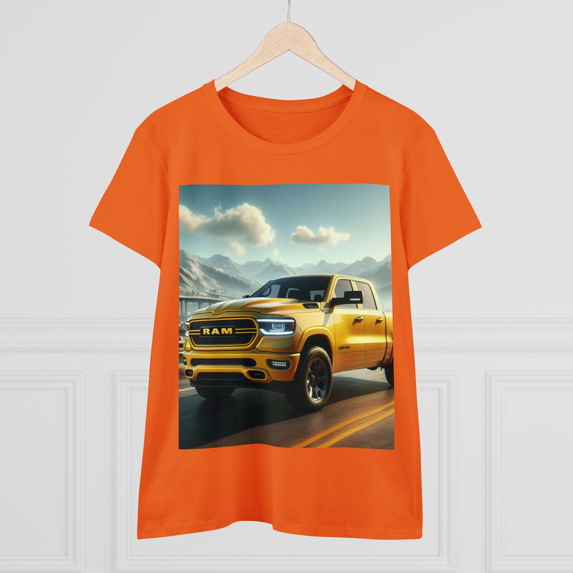 Yellow Dodge Ram T-Shirt T-Shirt Printify