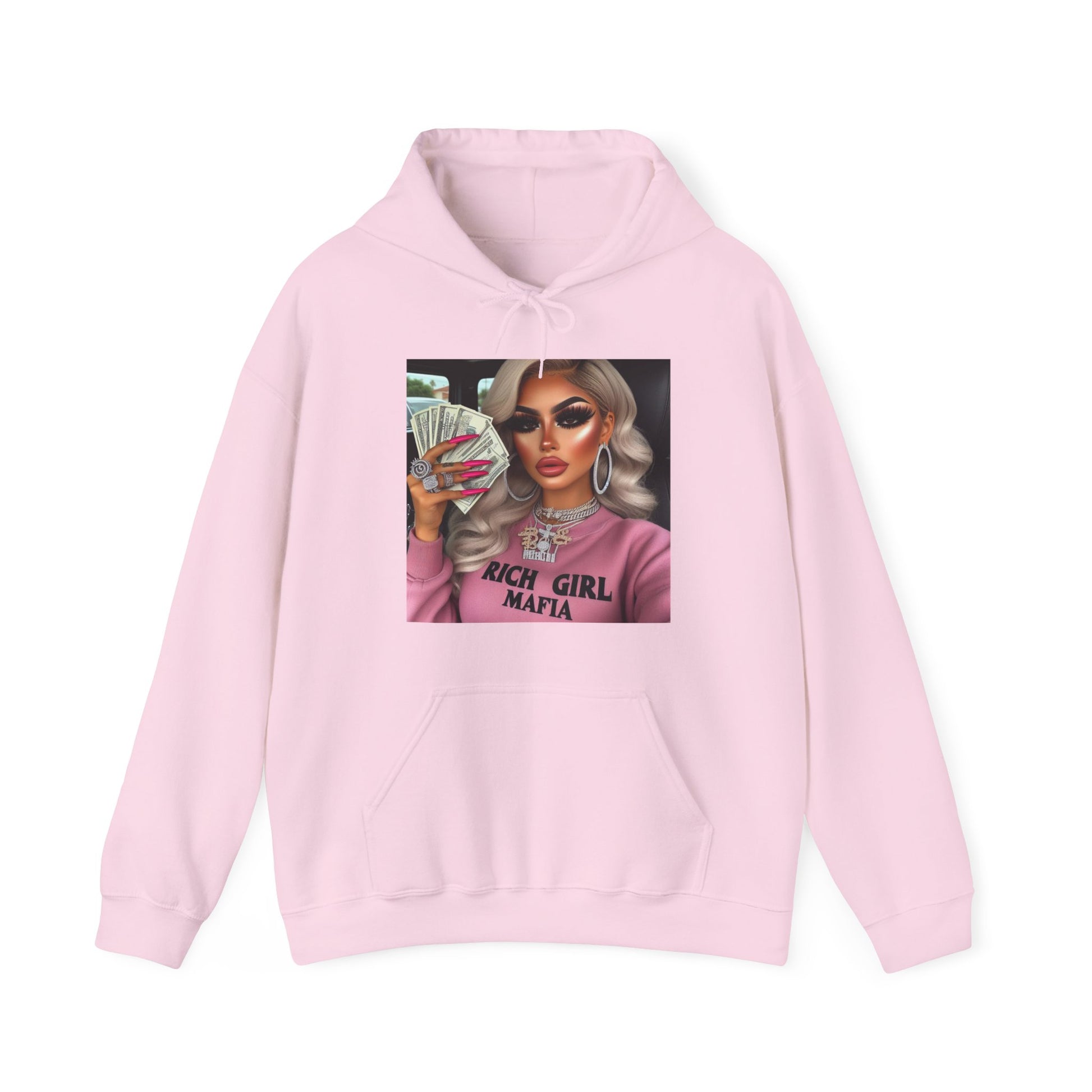 Rich Girl Mafia Hoodie Hoodie Printify Light Pink S