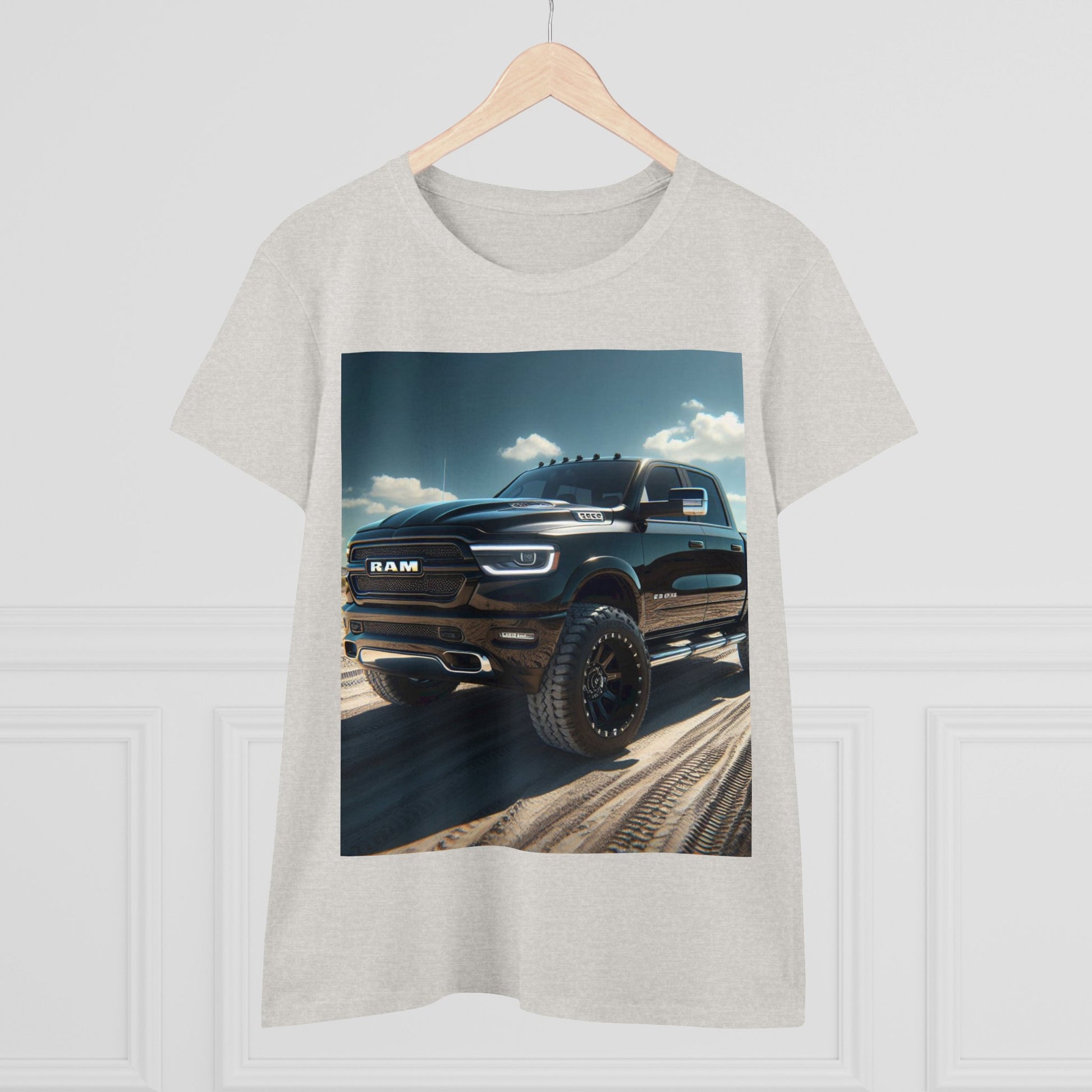 Black Dodge Ram T-Shirt T-Shirt Printify