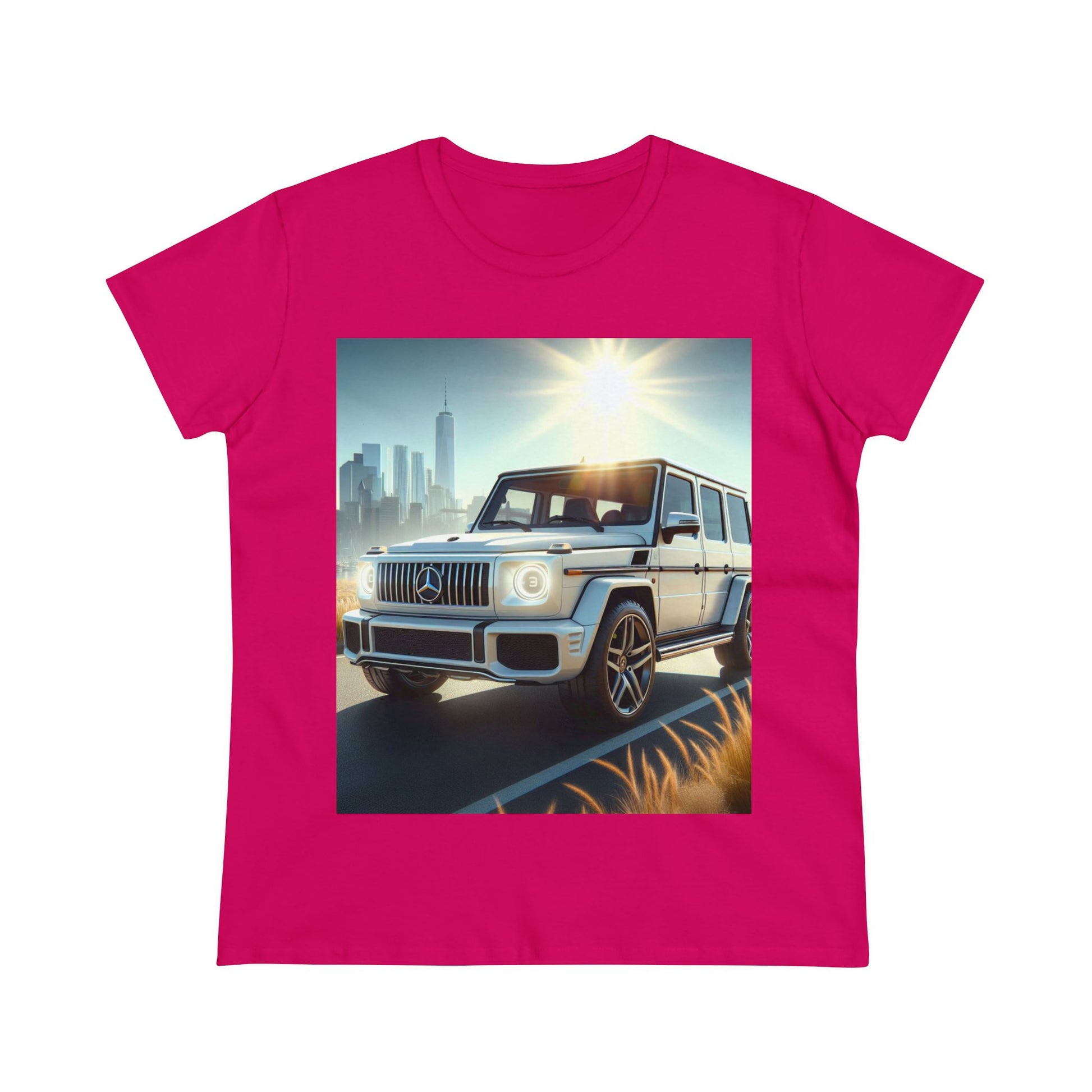 White G-Wagon T-Shirt T-Shirt Printify Heliconia S