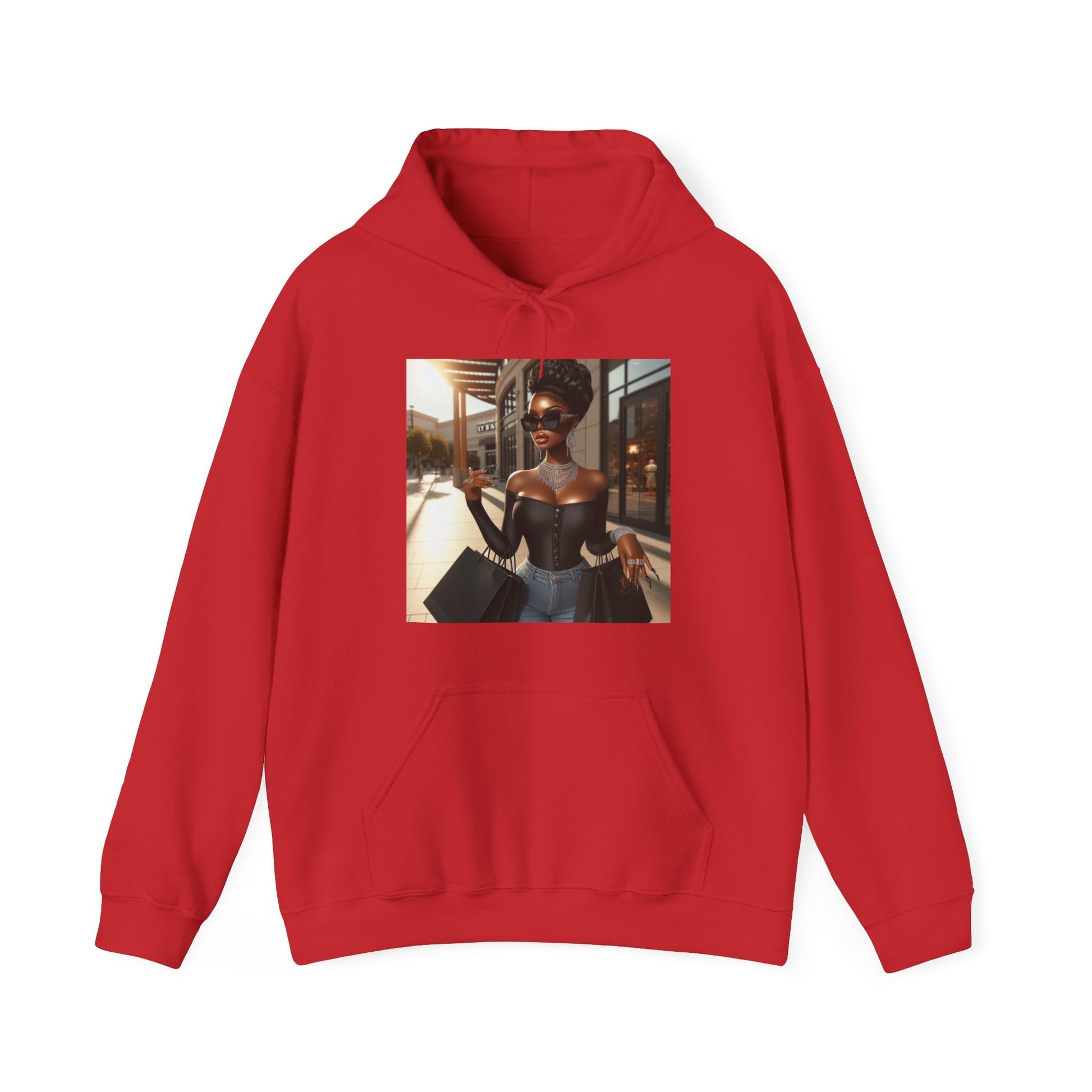 Let's Shop Hoodie Hoodie Printify Red S