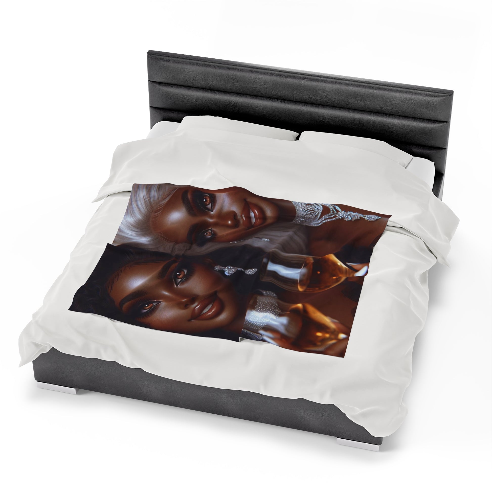 Cheers Plush Blanket blankets Printify