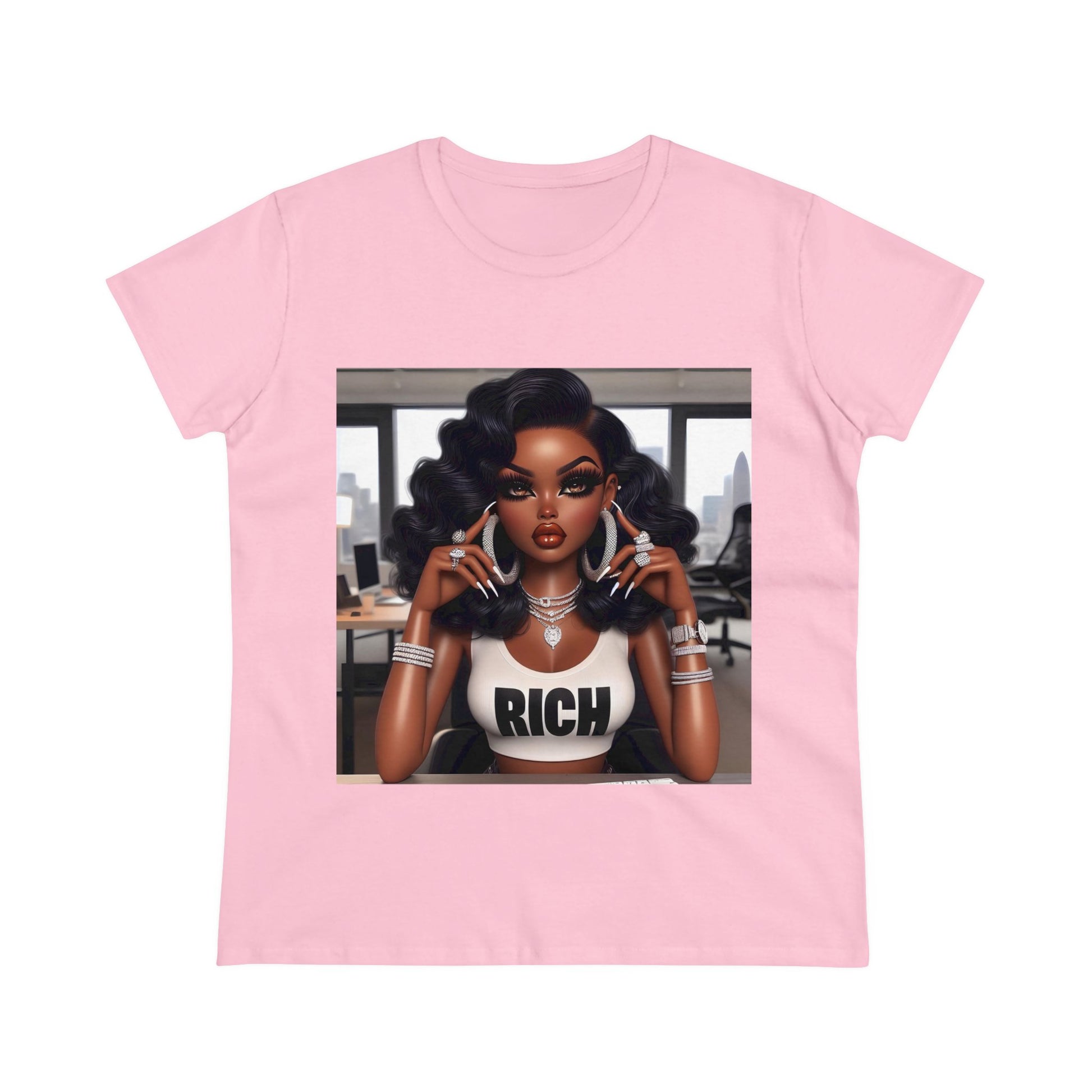 Rich Girl T-Shirt T-Shirt Printify Light Pink S