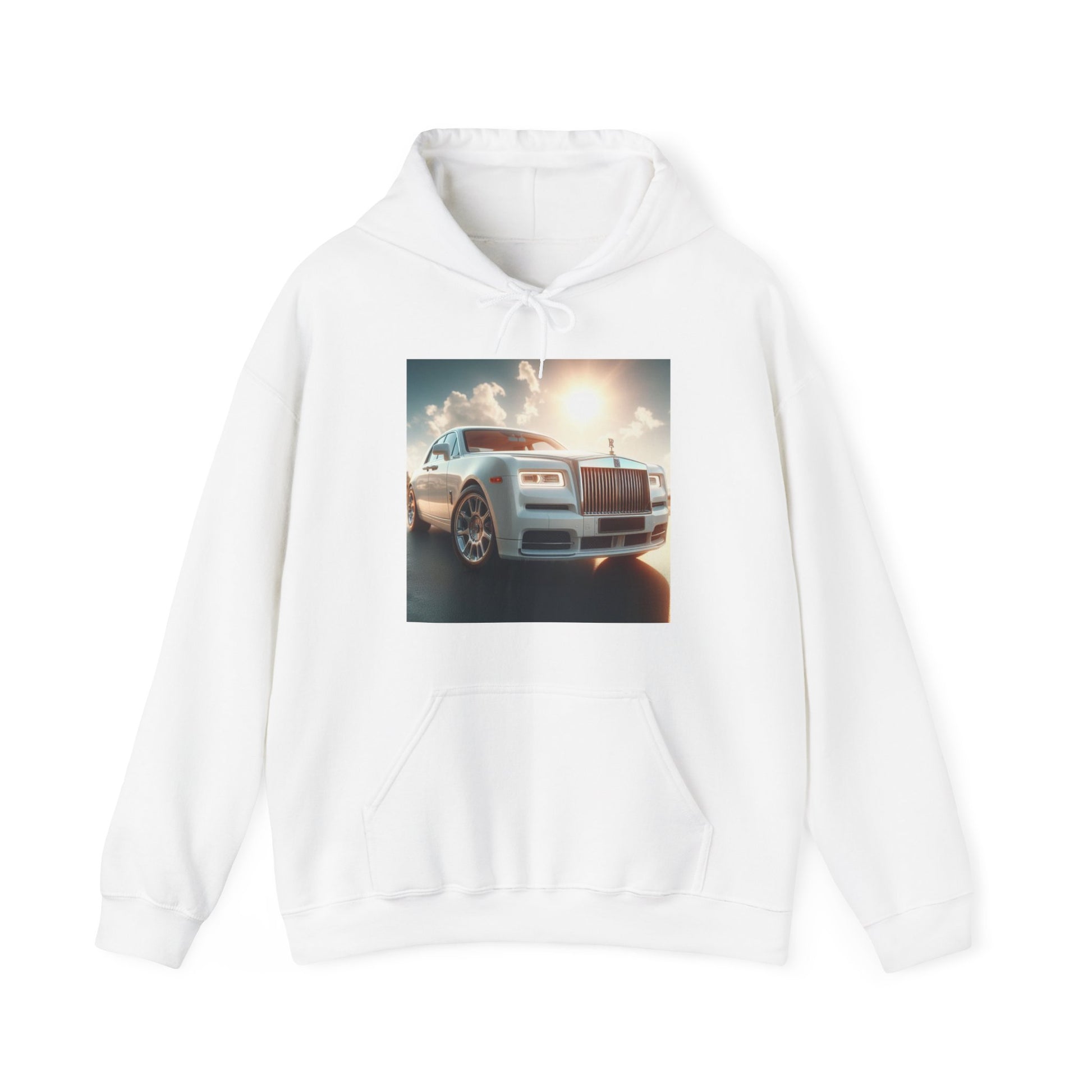 White Rolls Royce Hoodie Hoodie Printify White S