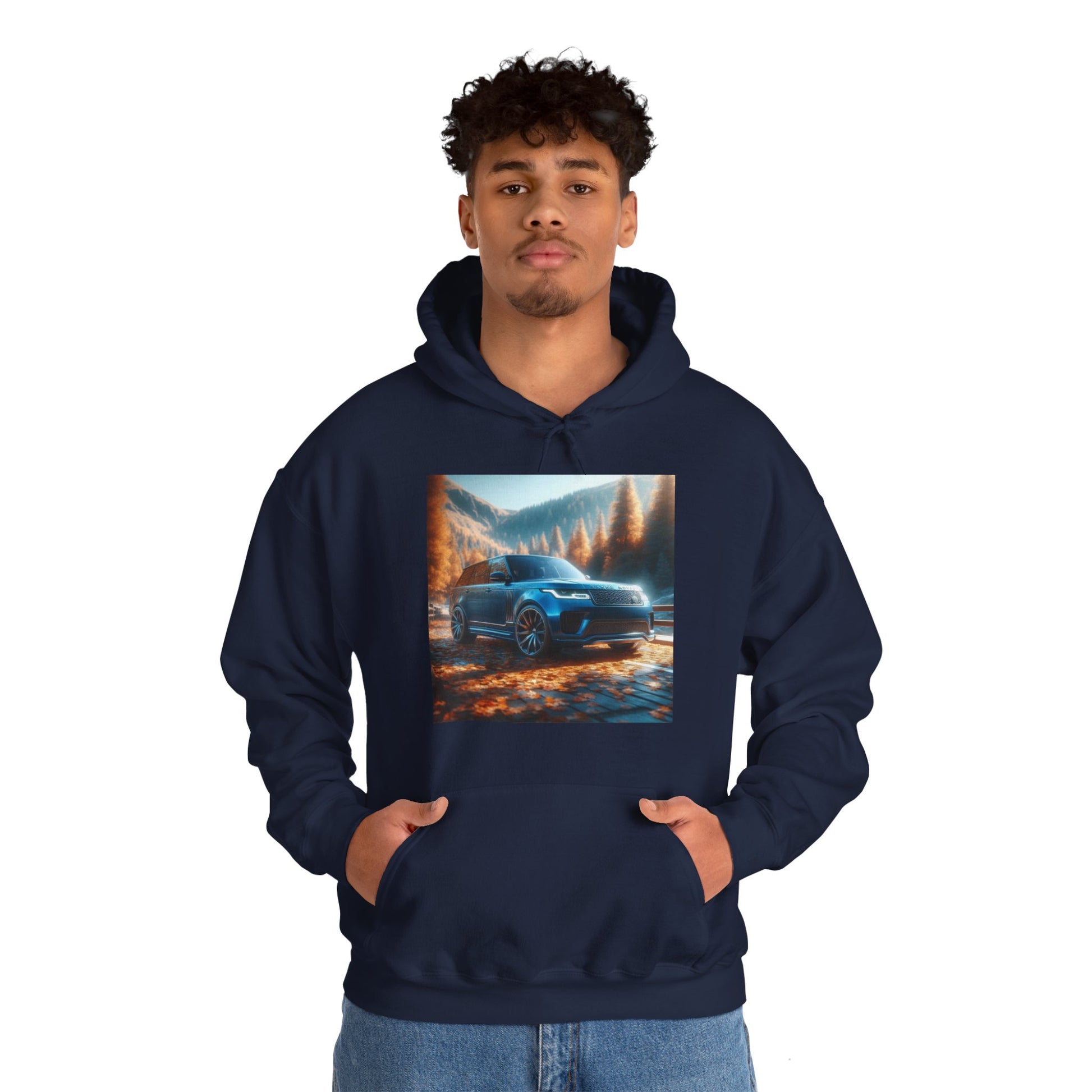Blue Range Rover Hoodie Hoodie Printify