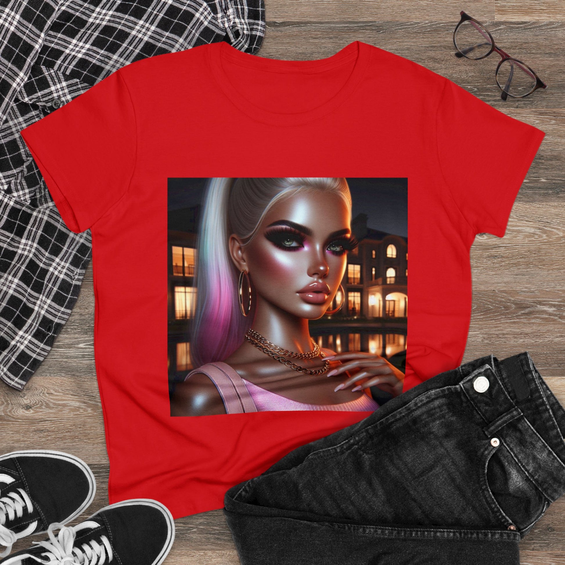 Pink at Night T-Shirt T-Shirt Printify