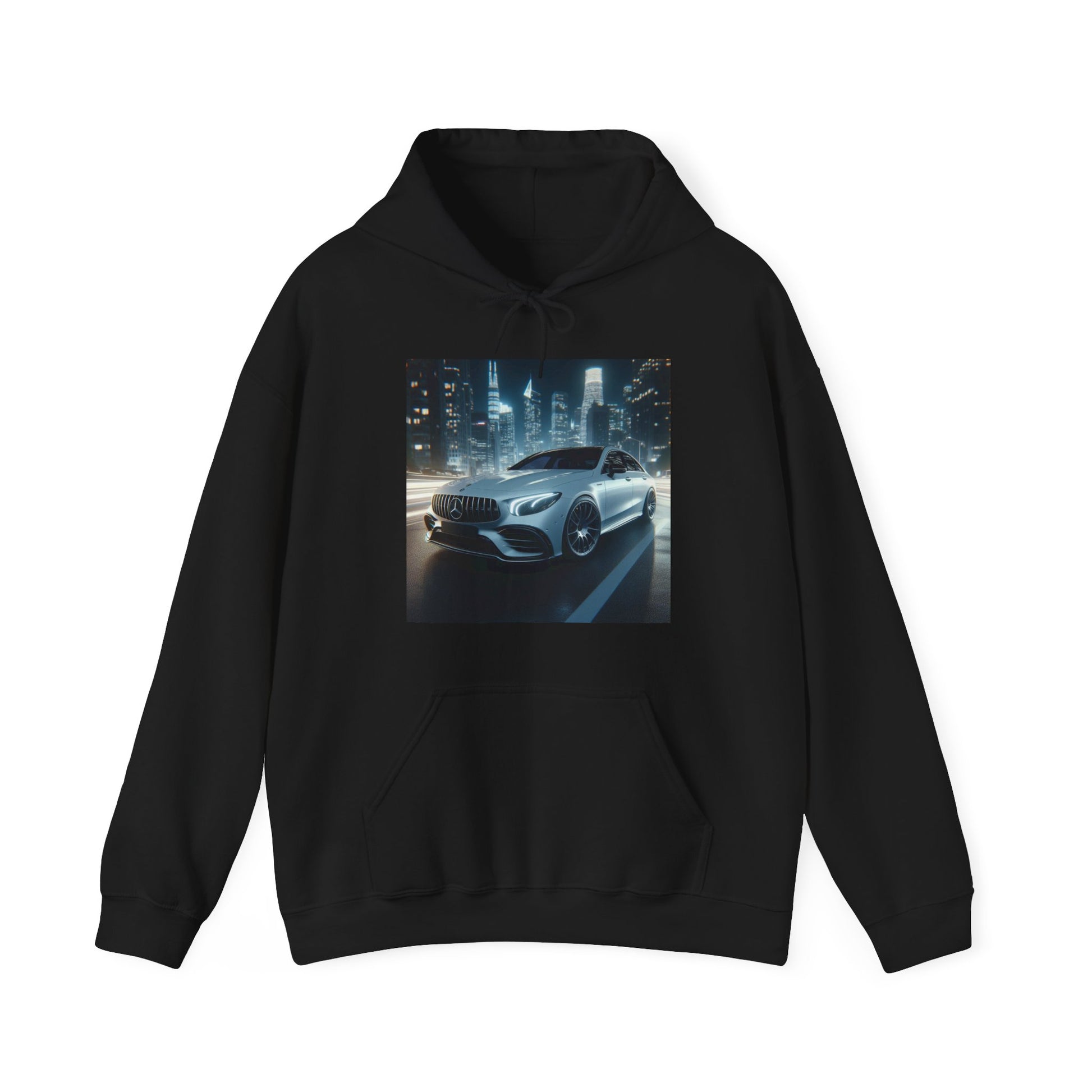 White Mercedes Hoodie Hoodie Printify Black S