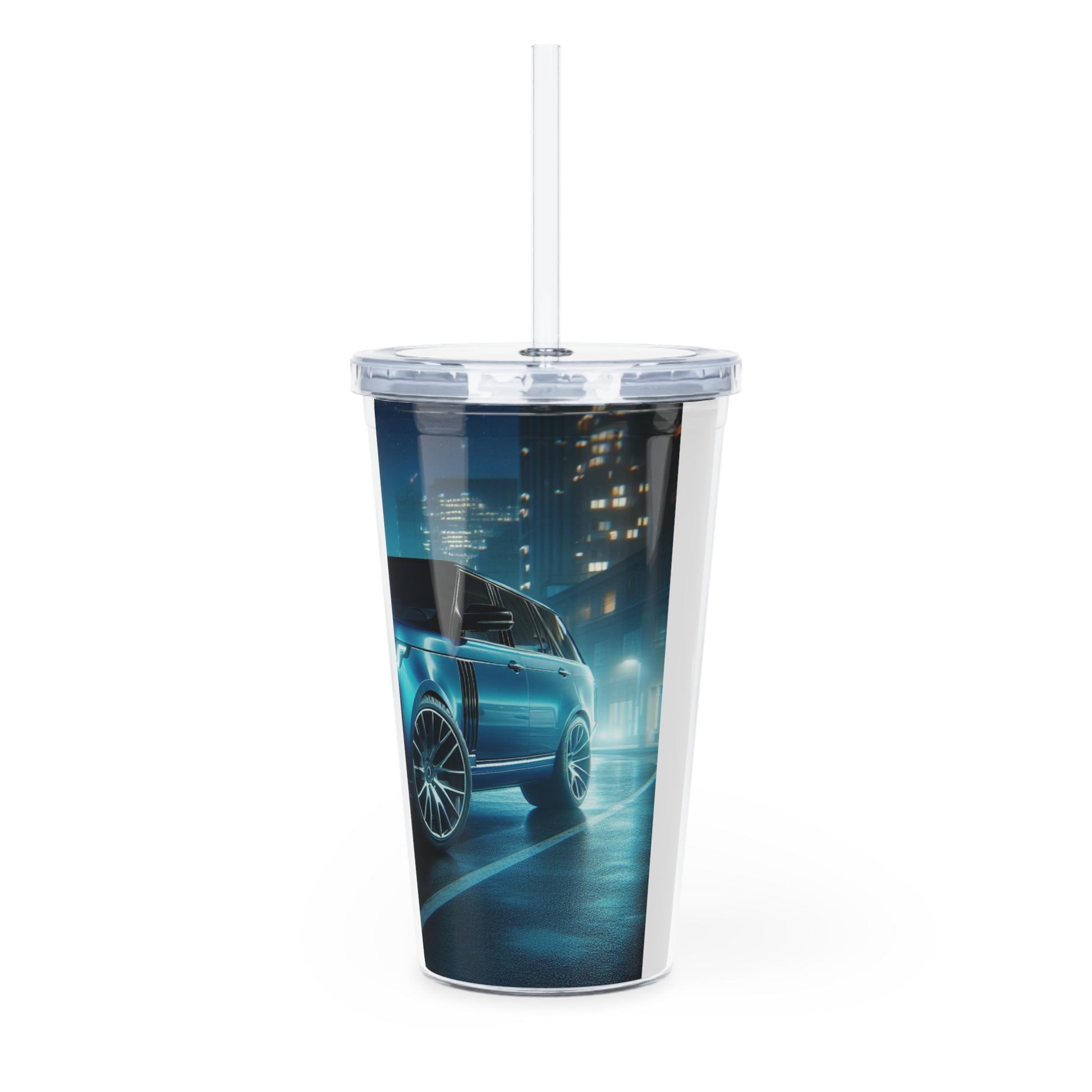 Blue Range Rover Tumbler with Straw Mug Printify