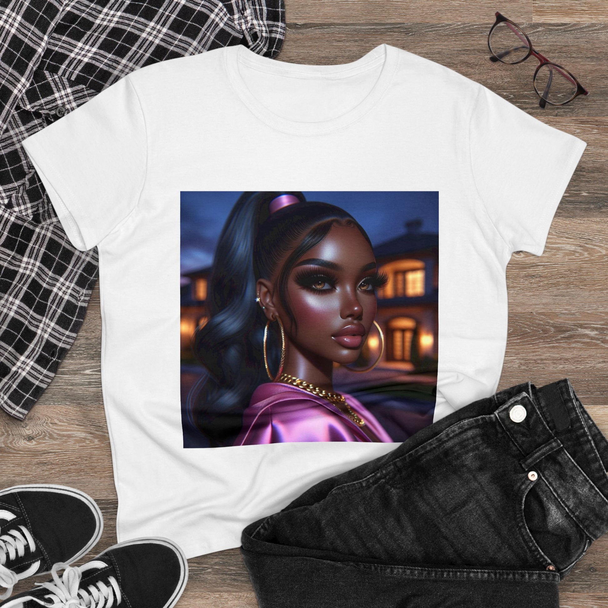 Pink at Night T-Shirt T-Shirt Printify