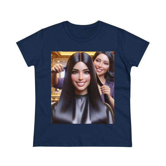 Hair Day T-Shirt T-Shirt Printify Navy S