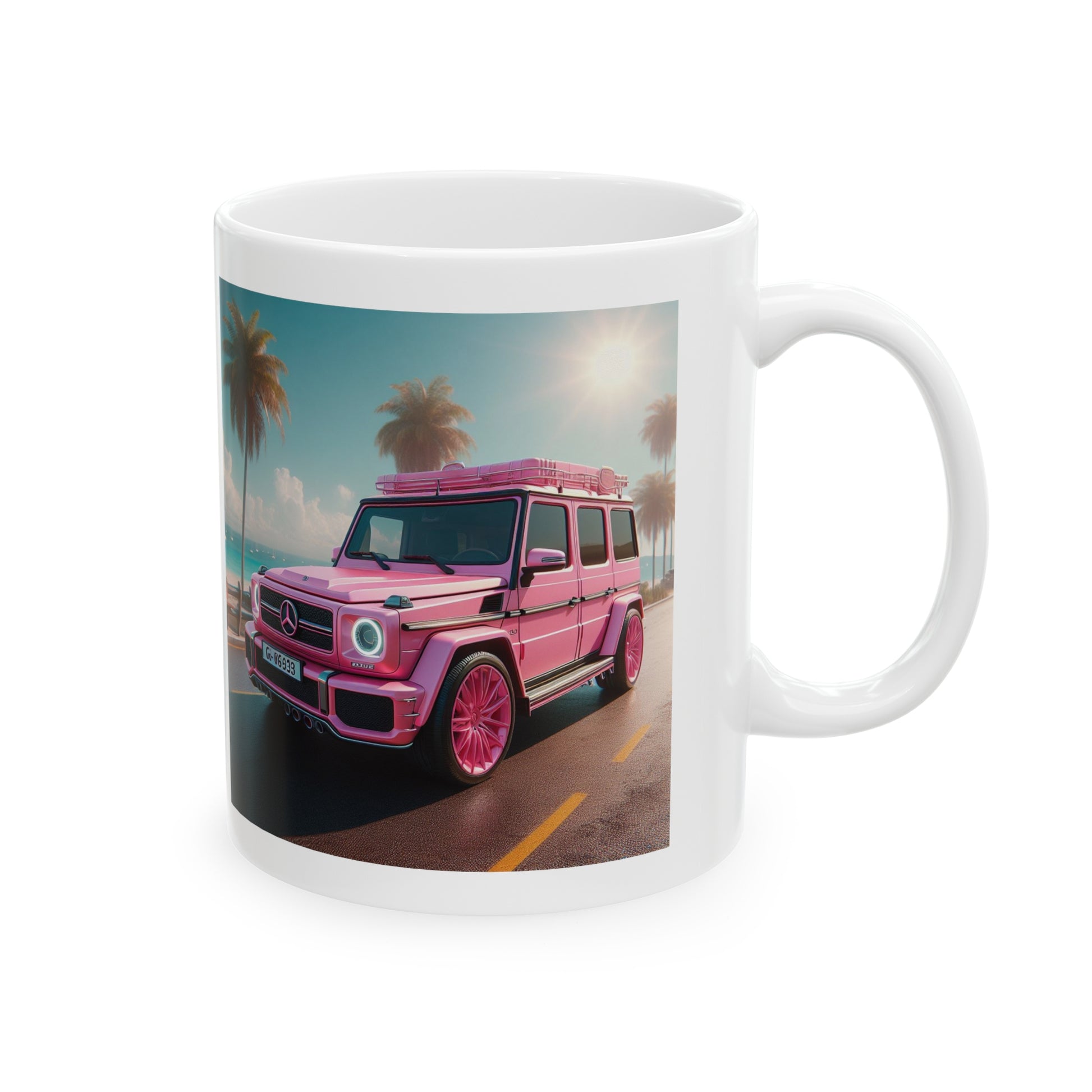 Pink G-Wagon Mug Mug Printify