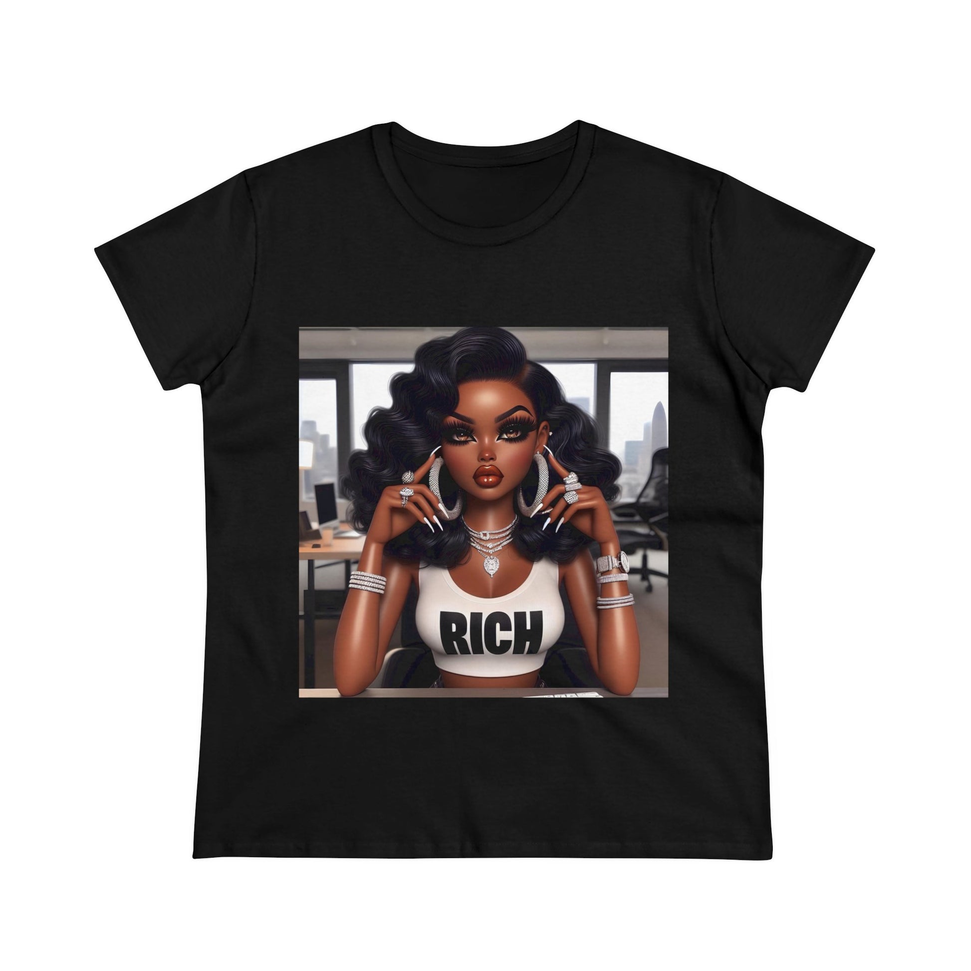 Rich Girl T-Shirt T-Shirt Printify Black S