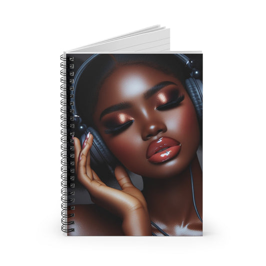 Music Vibes Spiral Notebook Paper products Printify