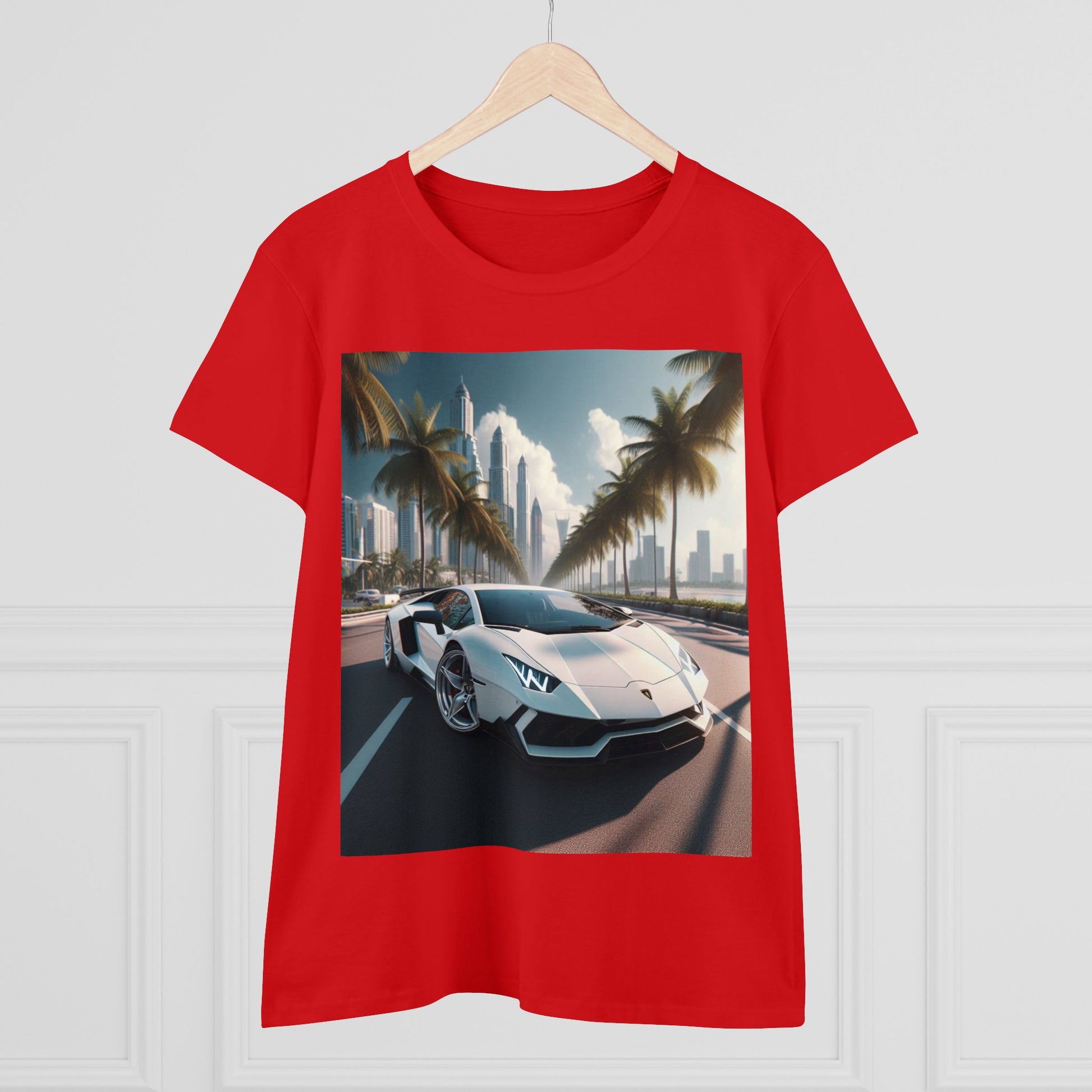 White Lamborghini T-Shirt T-Shirt Printify