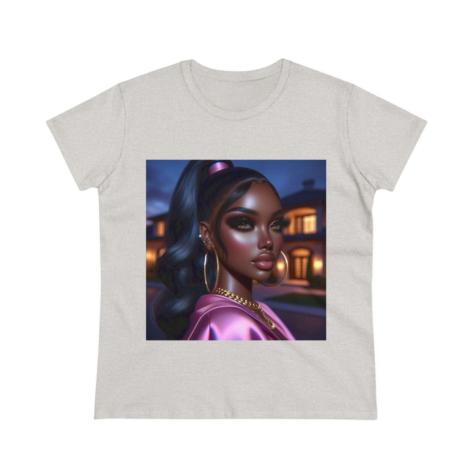 Pink at Night T-Shirt T-Shirt Printify Ash S