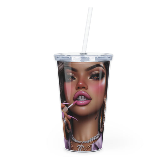 Gloss Up Tumbler with Straw Mug Printify 20oz Transparent