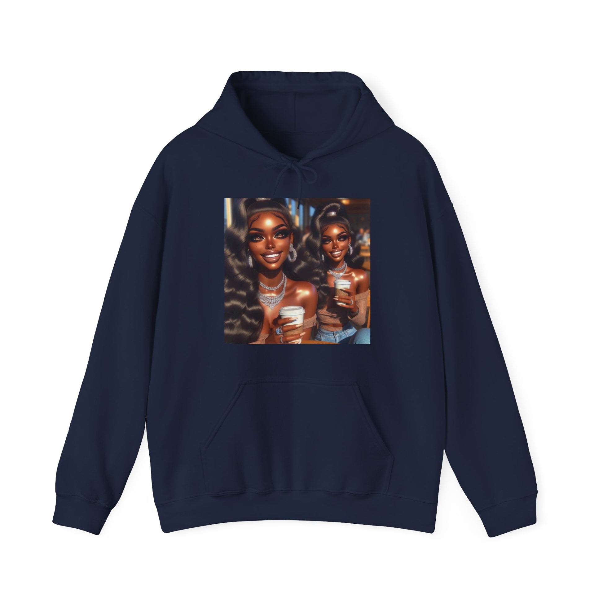 Twinning Hoodie Hoodie Printify Navy S